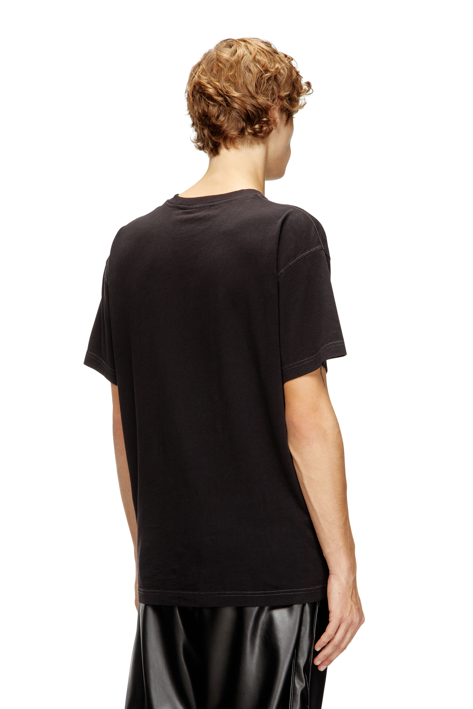 Diesel - T-NORM-V7, T-shirt en coton avec impression laser Homme in Noir - 4