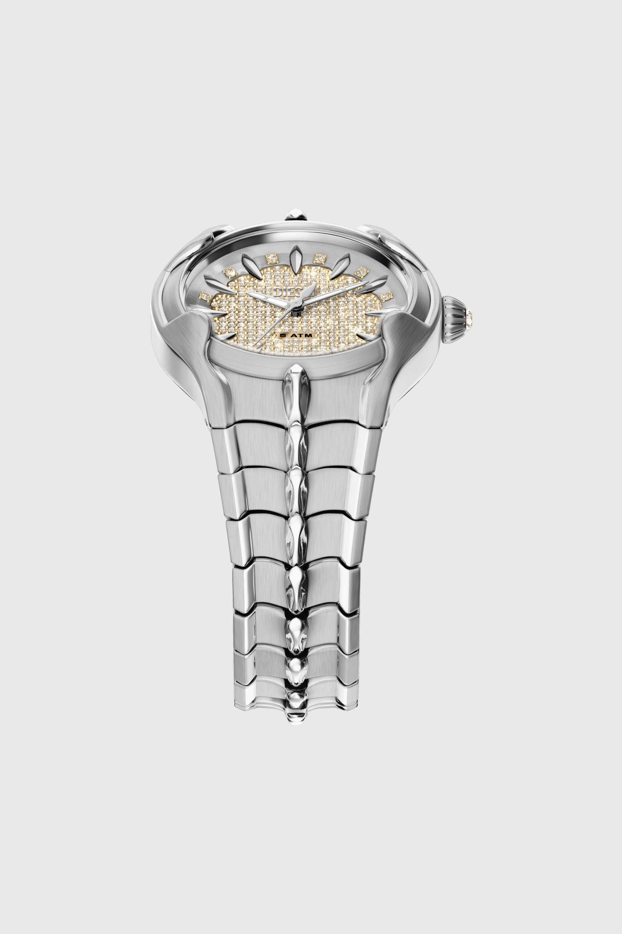 Diesel - DZ5631 WATCH, Montre Vert en acier inoxydable Homme in Gris argent&eacute; - 4