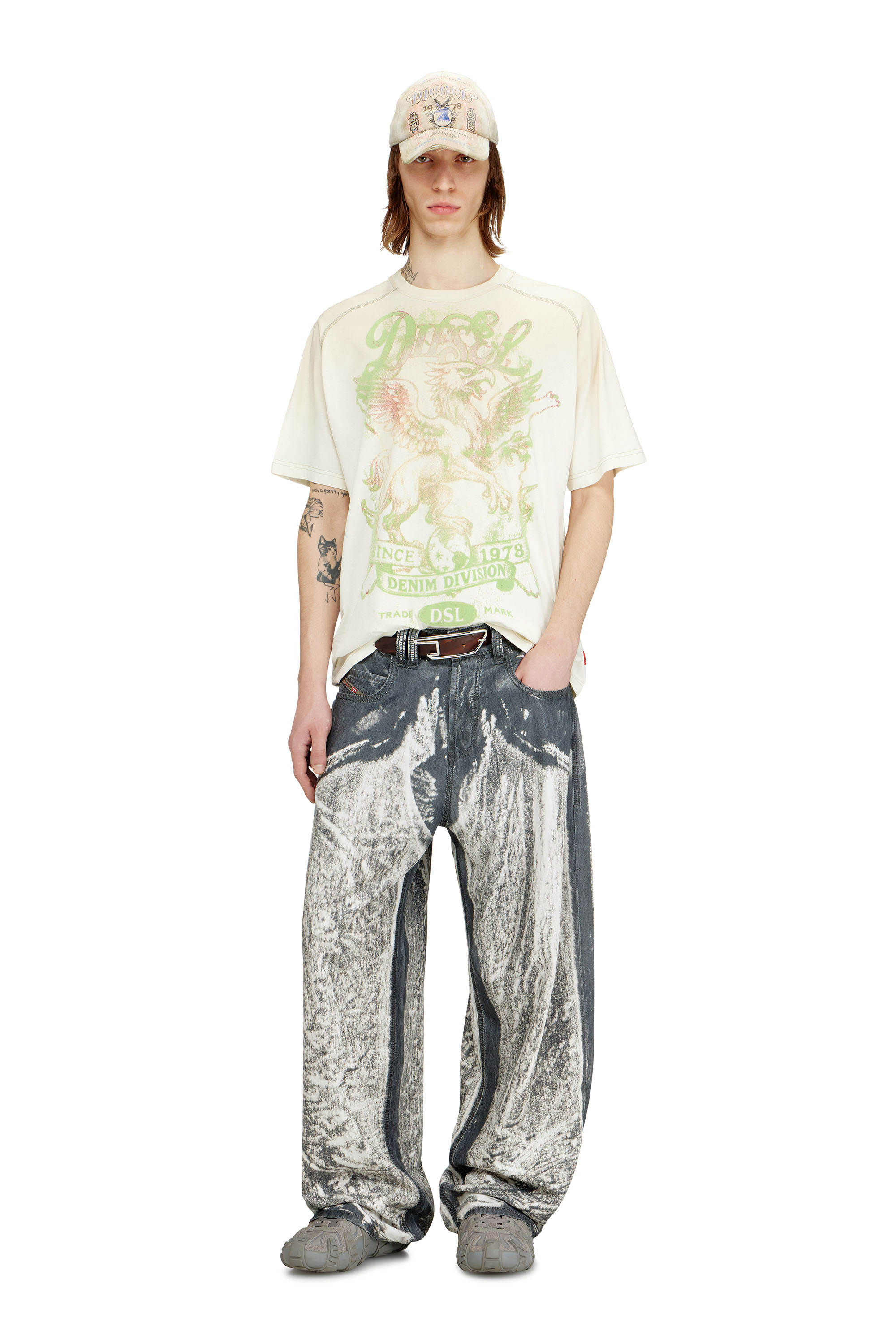 Diesel - T-GRIFFO, T-shirt avec imprim&eacute; griffon Homme in Polychrome - 2