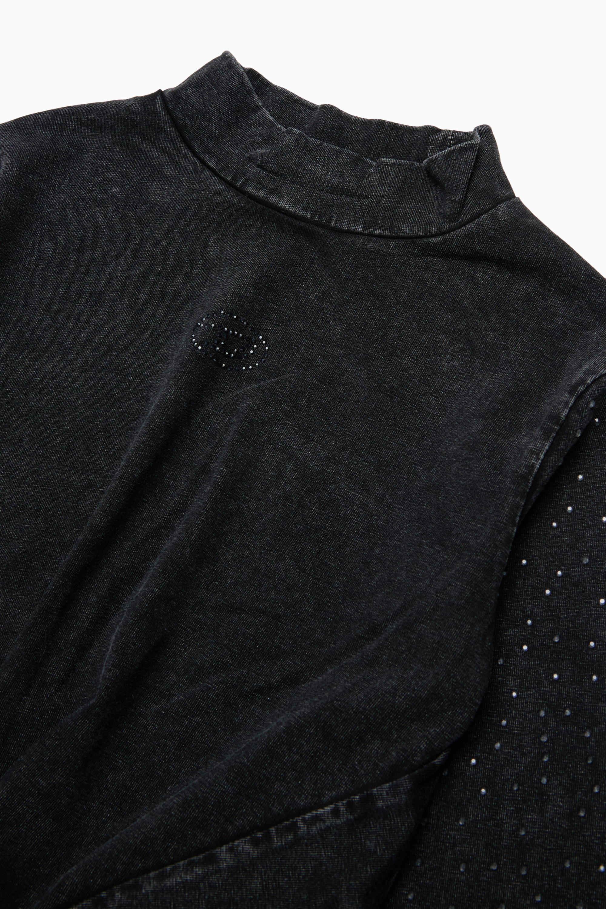 Diesel - TKNOT, Top &agrave; ourlet twist avec strass Femme in Noir - 3