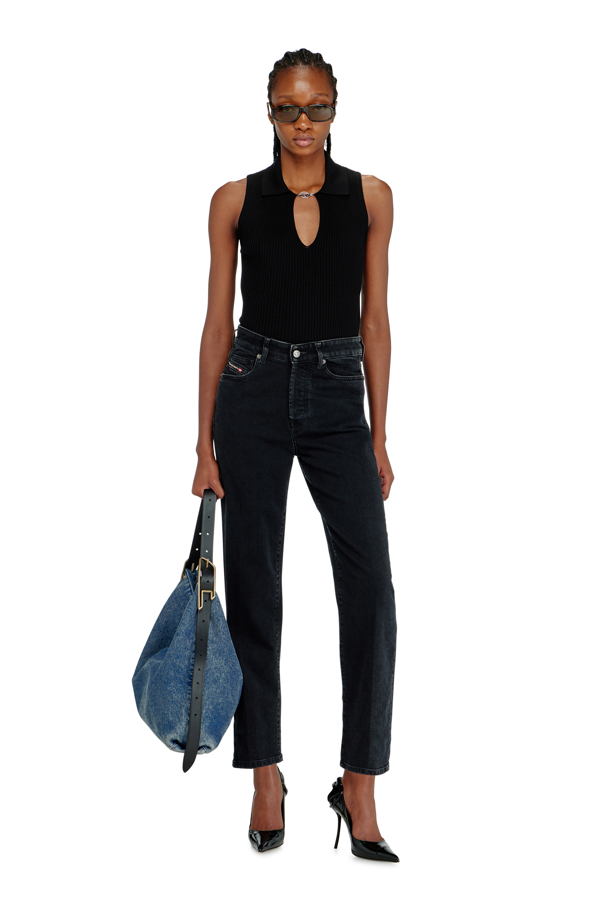 Diesel - Regular Jeans 1981 D-Went 09N89 Femme, Noir/Gris fonc&eacute; - Image 1