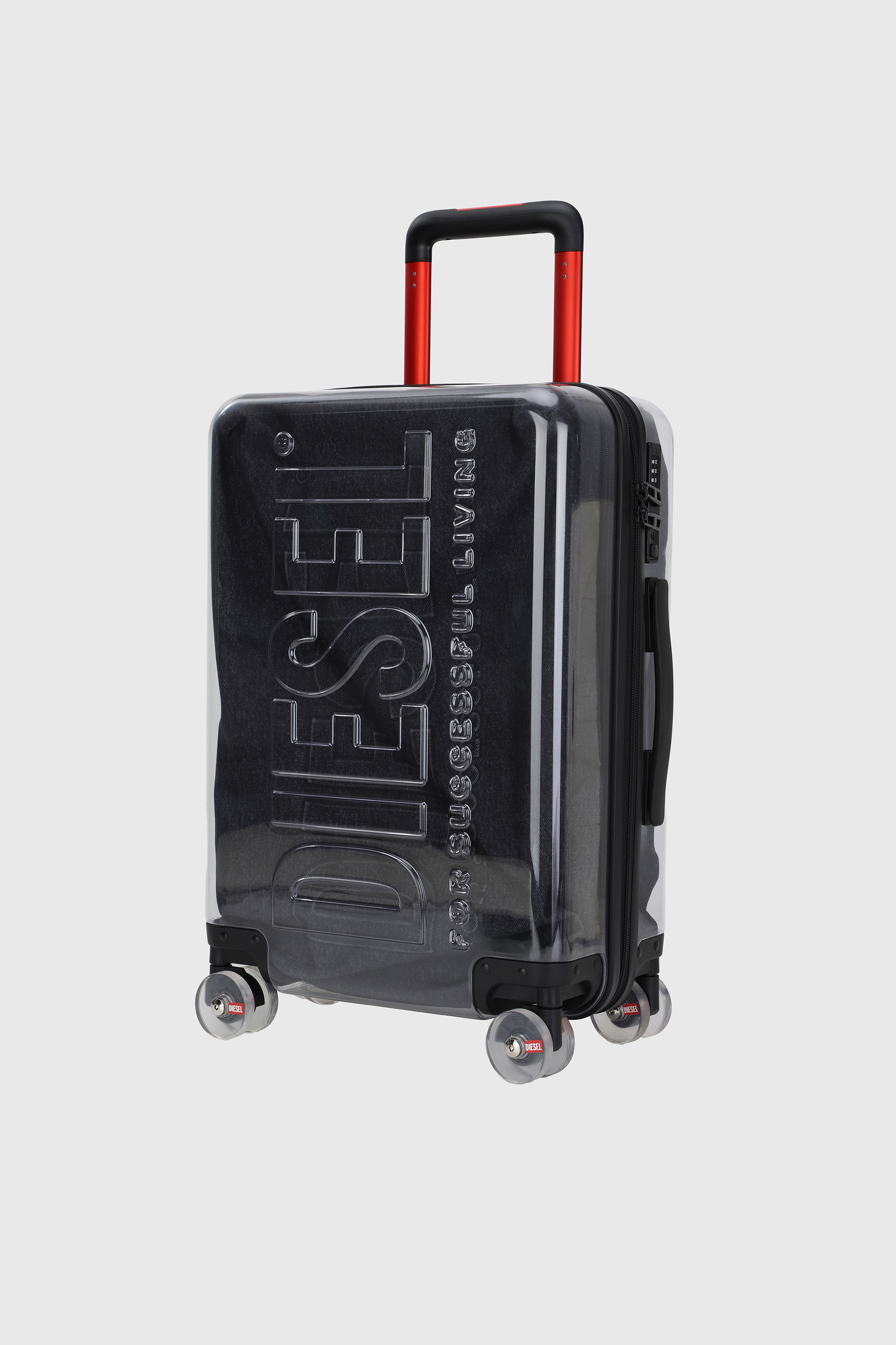 Diesel - LU0036 HARD LUGGAGE - DSL009, Valise &agrave; logo transparent taille S Mixte in Noir - 5