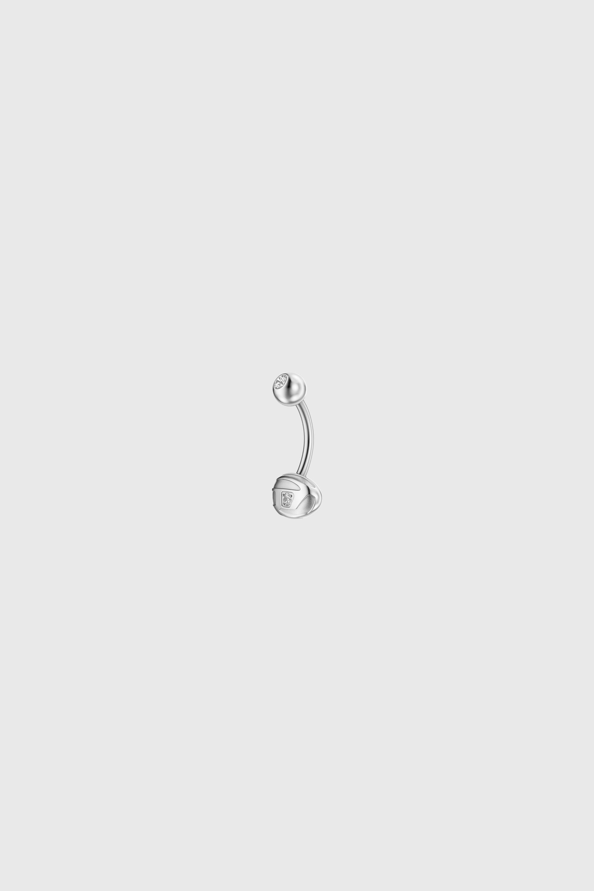 Diesel - DX1698040 JEWELLERY, Bijou de nombril en acier inoxydable Mixte in Gris argent&eacute; - 1