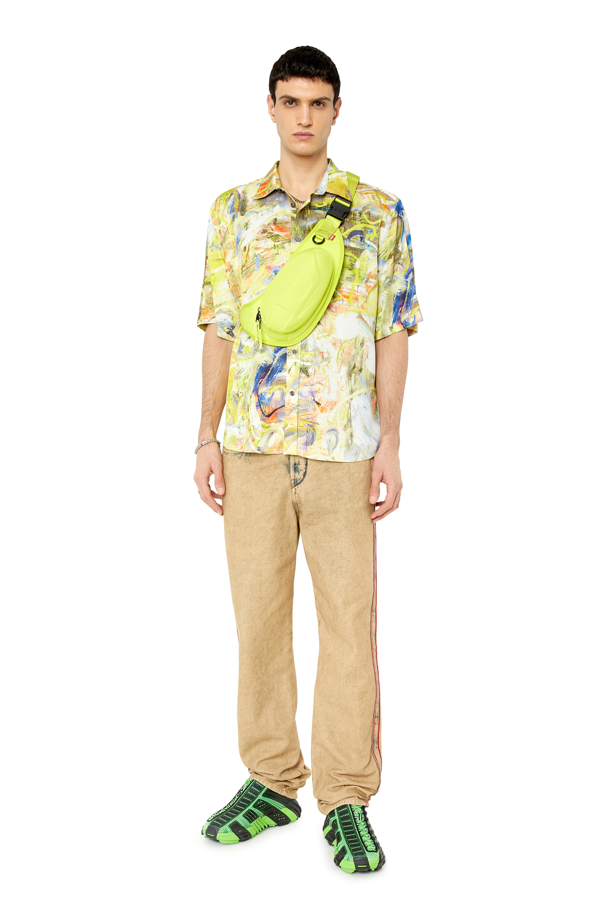 Diesel - 1DR-POD CROSSBODY, Jaune Fluo - Image 6