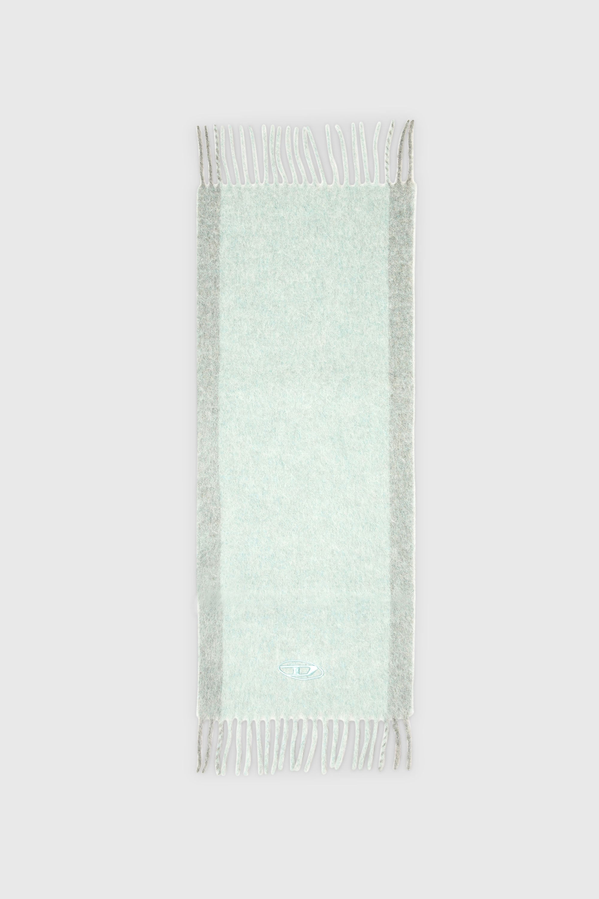 Diesel - S-OLID, &Eacute;charpe en m&eacute;lange de laine avec rayures contrast&eacute;es Homme in Vert - 2