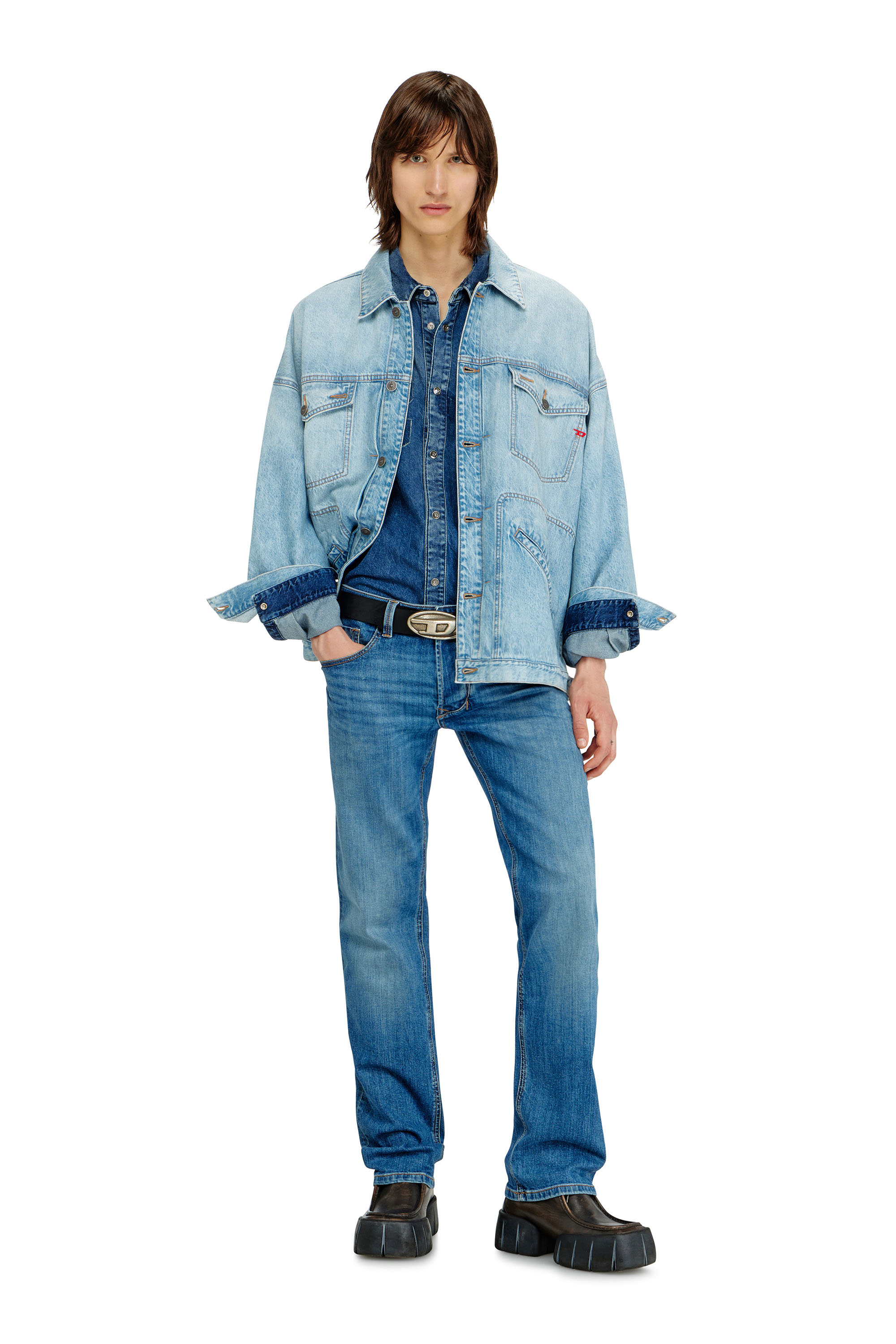 Diesel - Regular Jeans 1985 Larkee 0KIAL Homme, Bleu Clair - Image 2