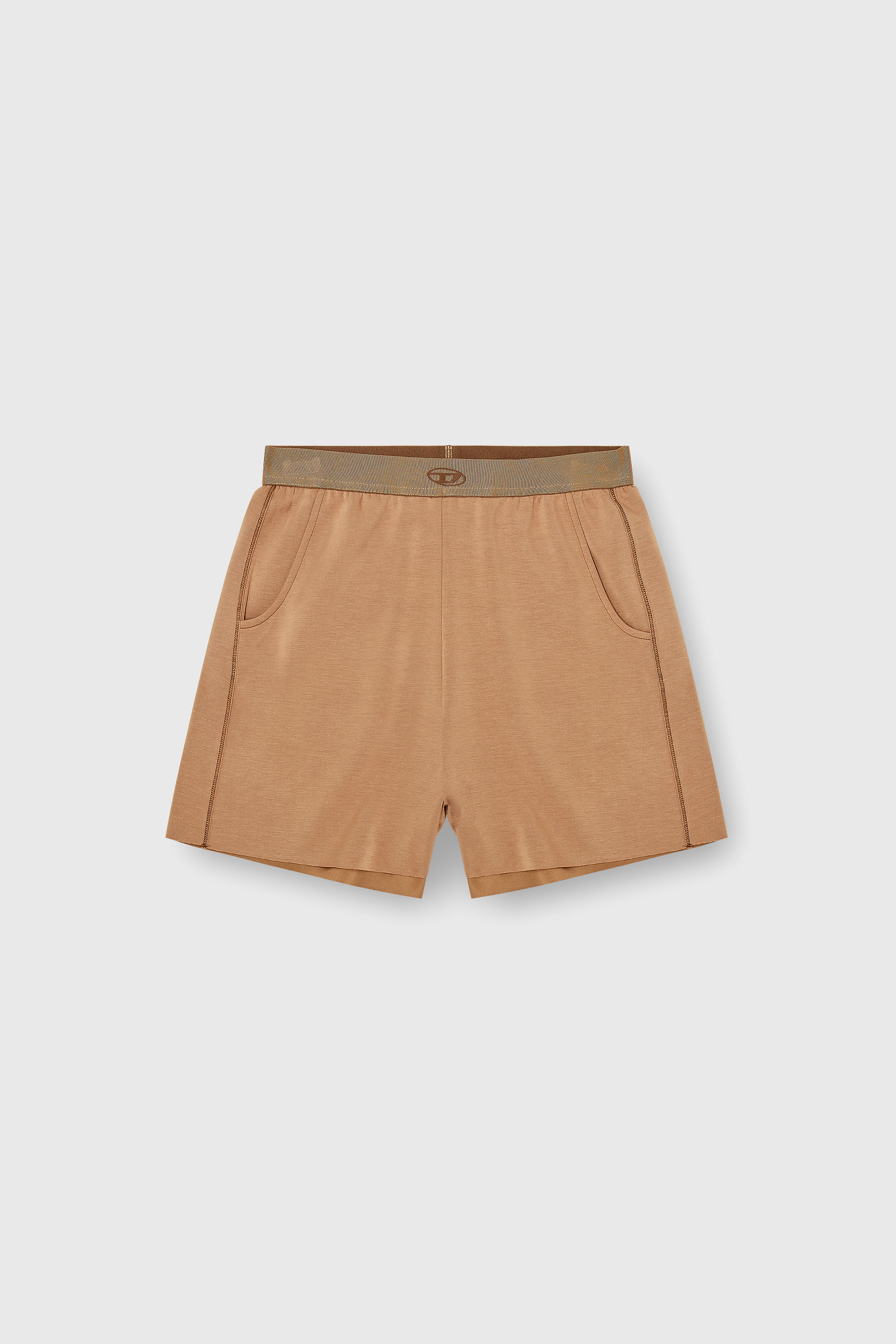 Diesel - MARTHA-UTLT, Short en scuba stretch l&eacute;ger Femme in Marron - 2