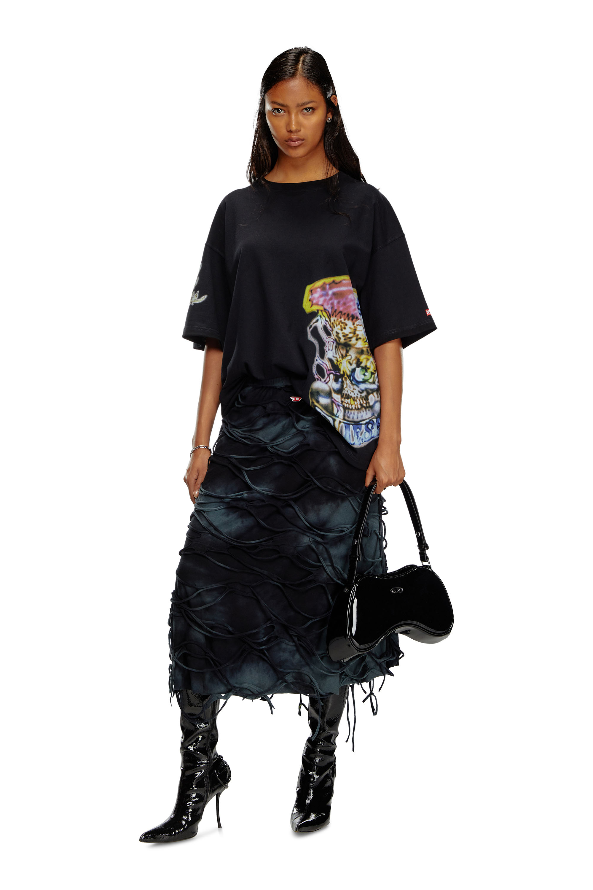 Diesel - PLAY SHOULDER, Play-Sac à bandoulière glossy Femme in Noir - 6