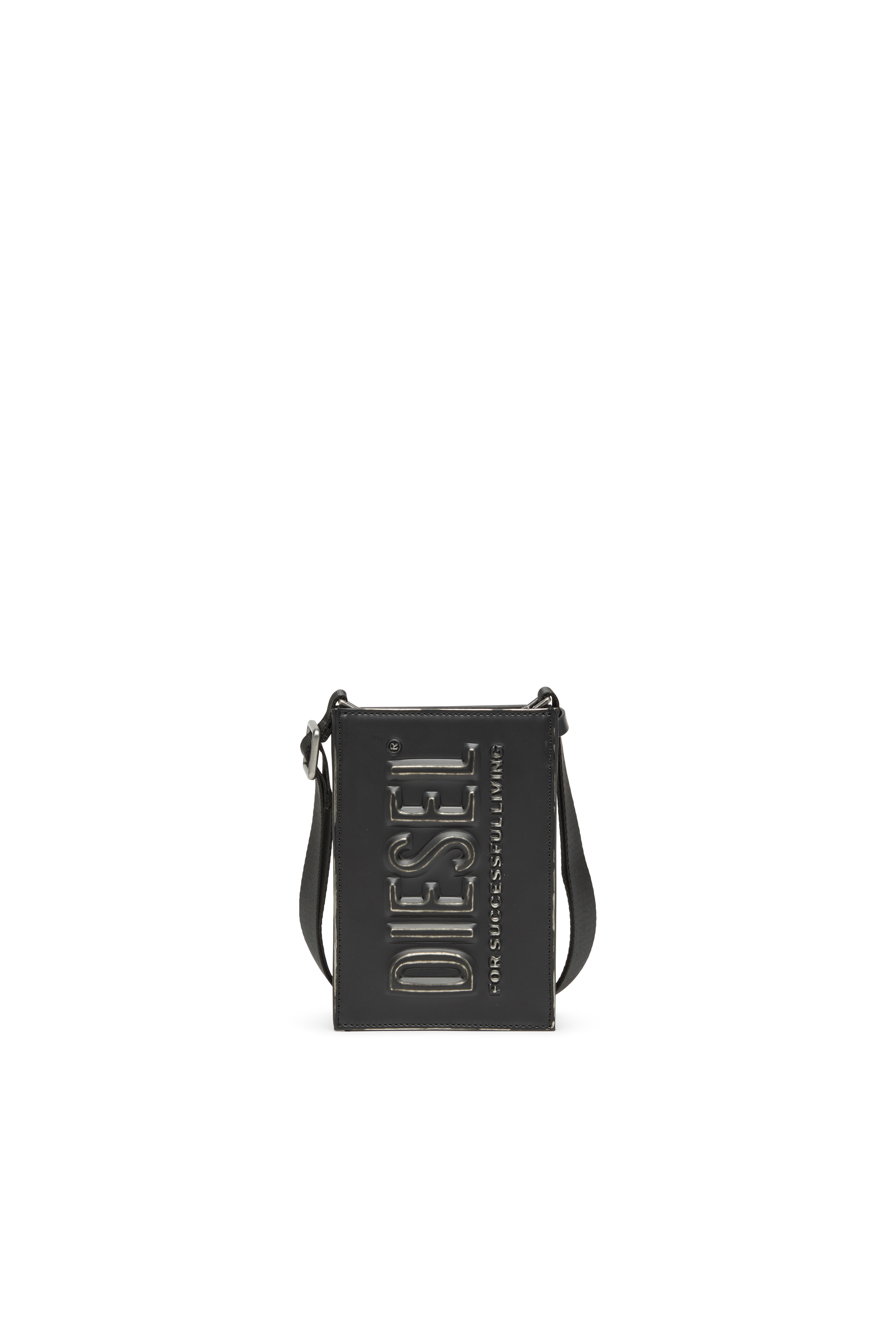 Diesel - DSL 3D MINI CROSSBODY X, Dsl 3D - Sac avec logo en relief Mixte in Noir - 1