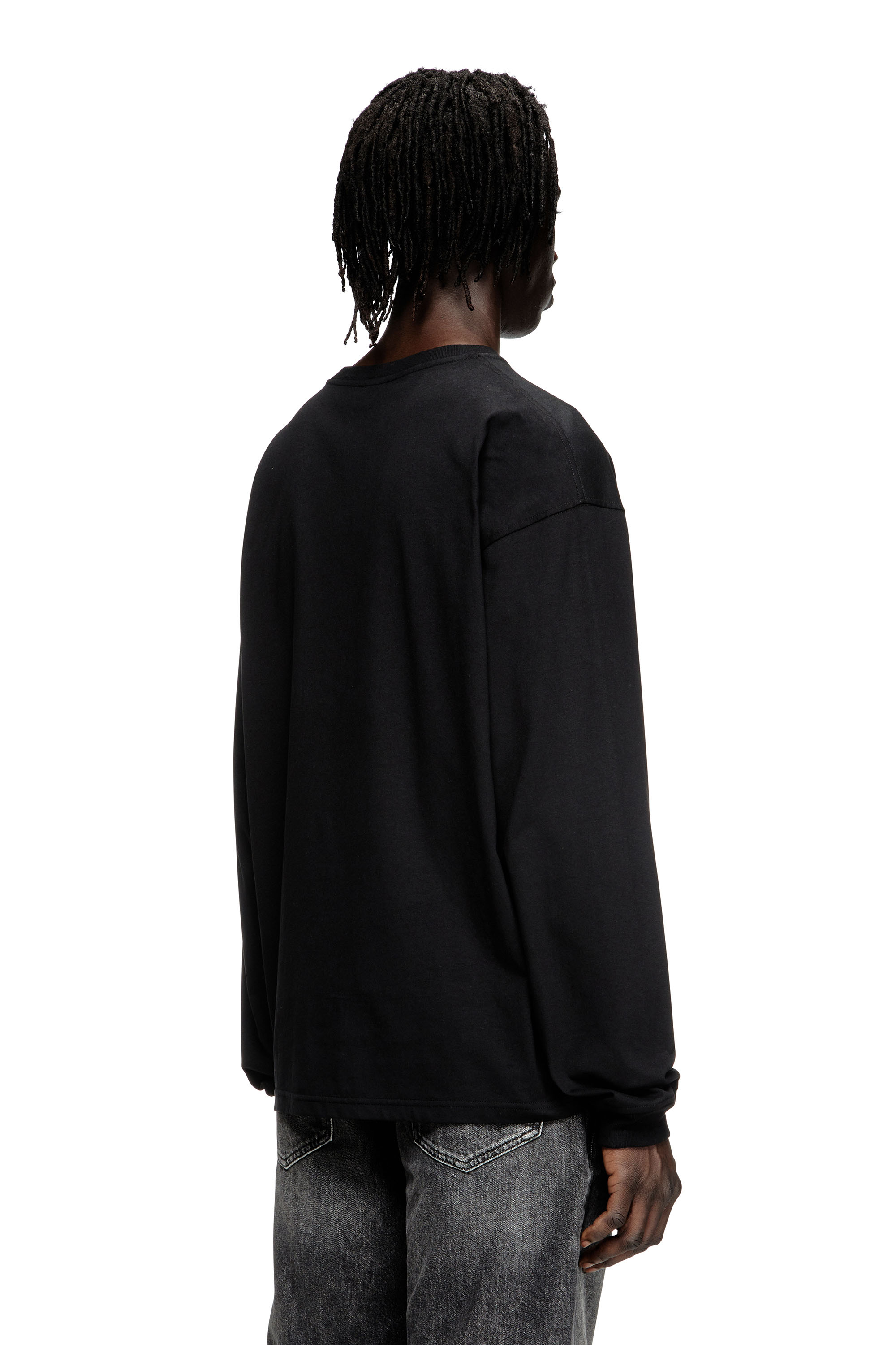 Diesel - PR-T-BOXT-LS-TOM25-1, T-shirt à manches longues avec imprimé graphique Mixte in Noir - 4