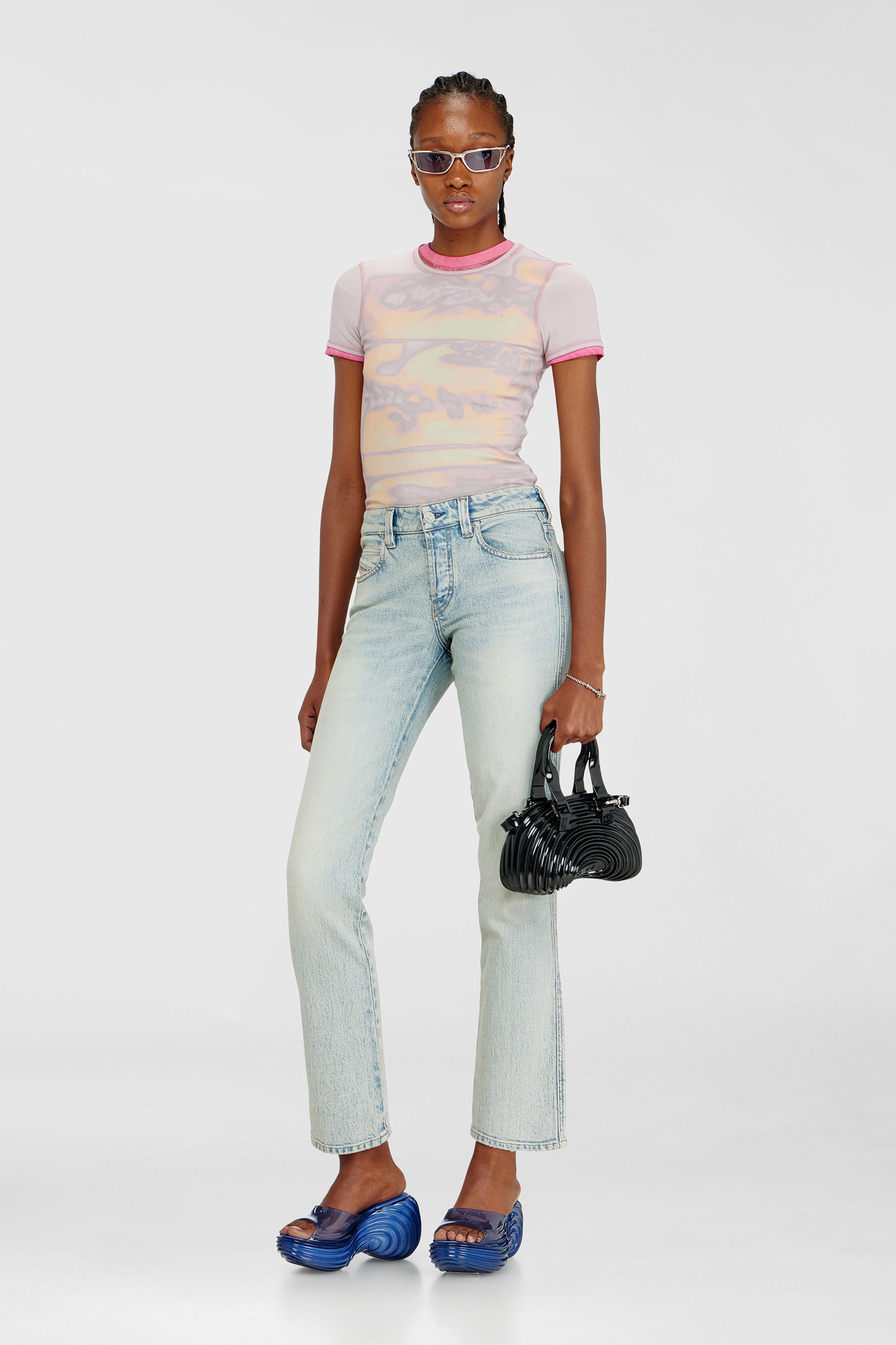Diesel - MELISSA QUANTUM PLATFORM, Mule &agrave; plateforme en Melflex&reg; Femme in Bleu - 3