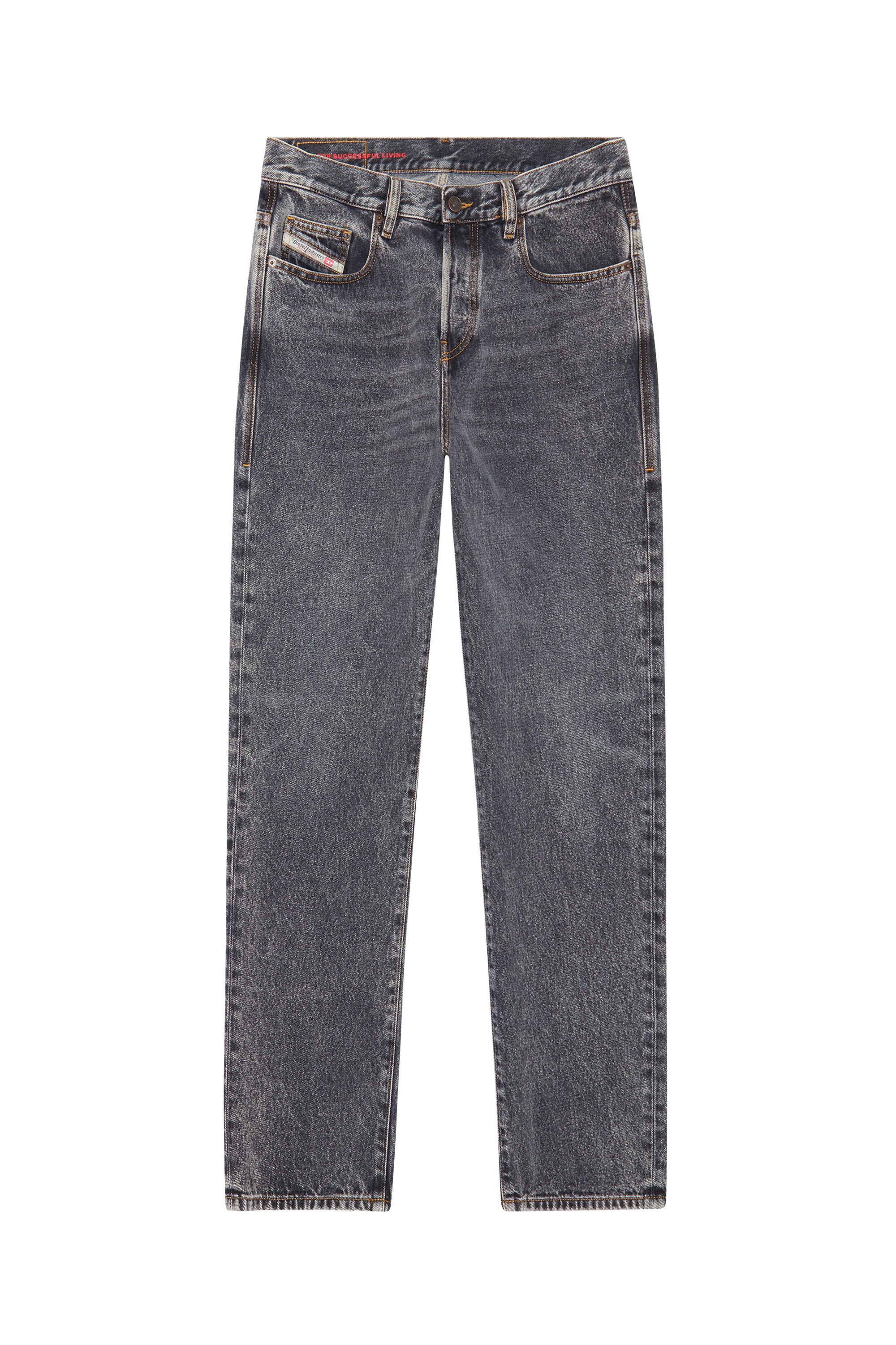Diesel - 2020 D-Viker 007E1 Straight Jeans, Noir/Gris foncé - Image 6