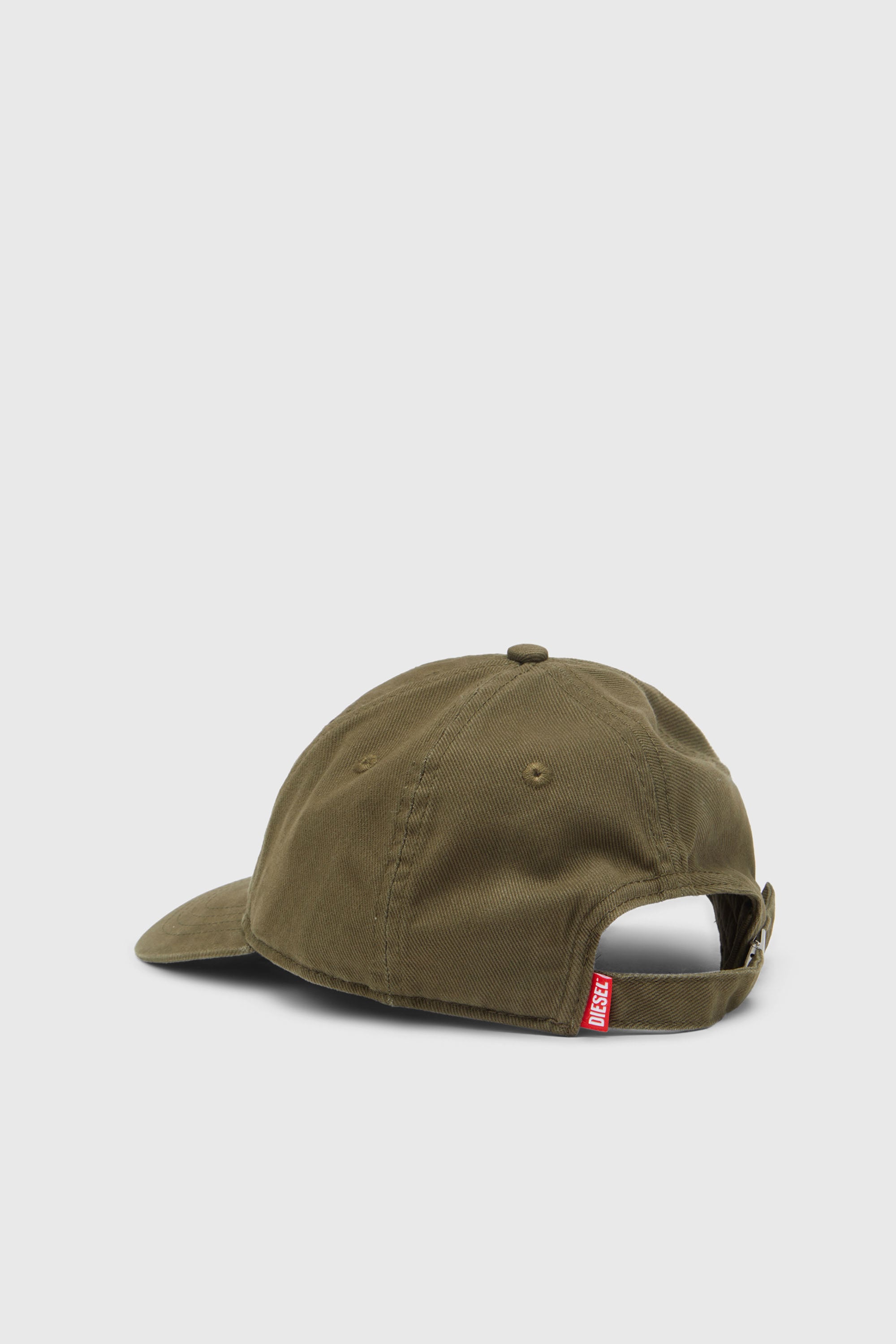 Diesel - C-RUN-WASH, Casquette de baseball en serg&eacute; de coton d&eacute;lav&eacute; Homme in Vert - 2