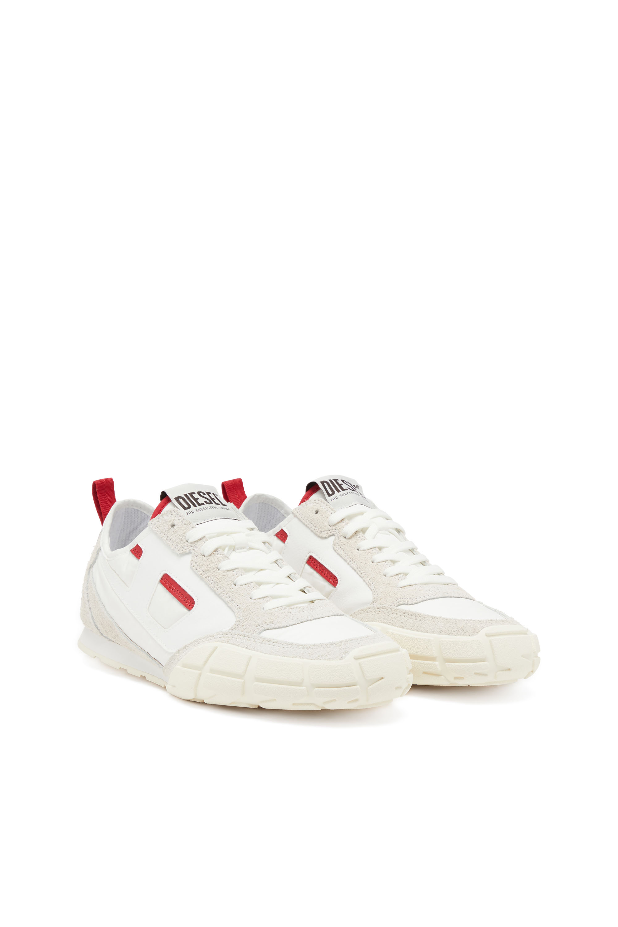 Diesel - S-PAGODHA LOW, Sneakers en cuir, suède et tissu indéchirable Homme in Polychrome - 2