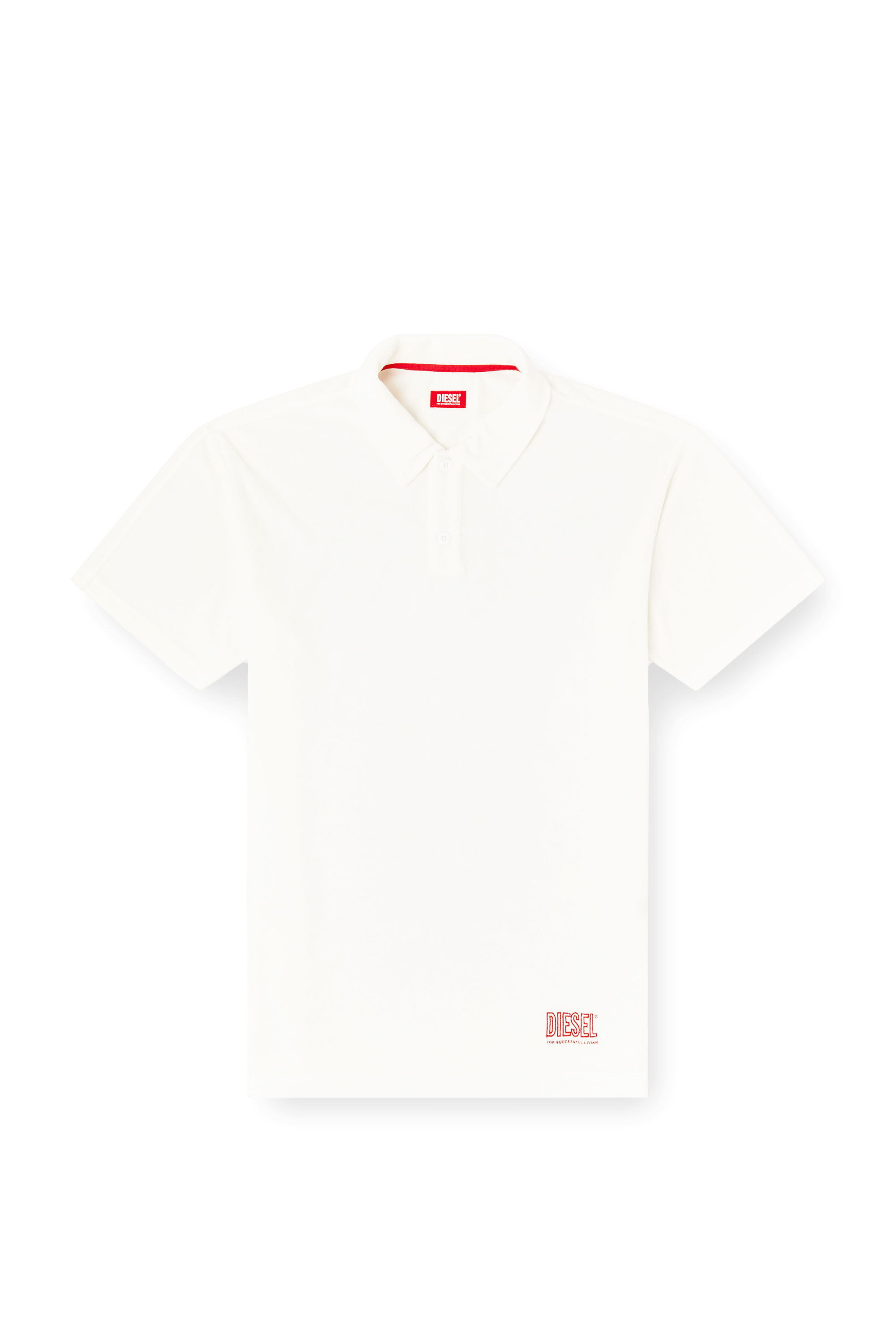 Diesel - JOSHUA-D-CORE, Chemise polo en coton éponge Homme in Blanc - 3