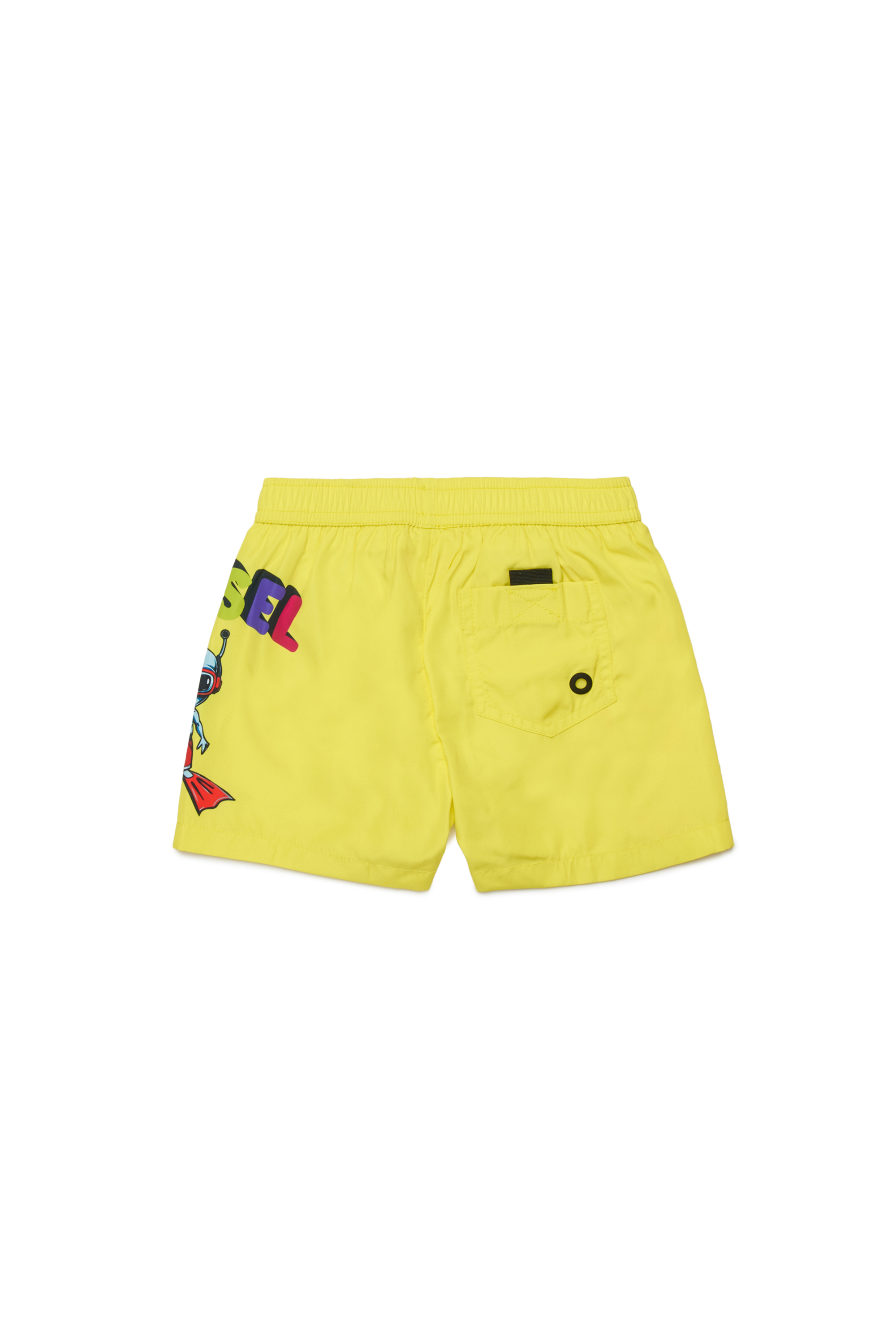 Diesel - MIRULYB, Short de bain &agrave; imprim&eacute; extraterrestre Homme in Jaune - 2
