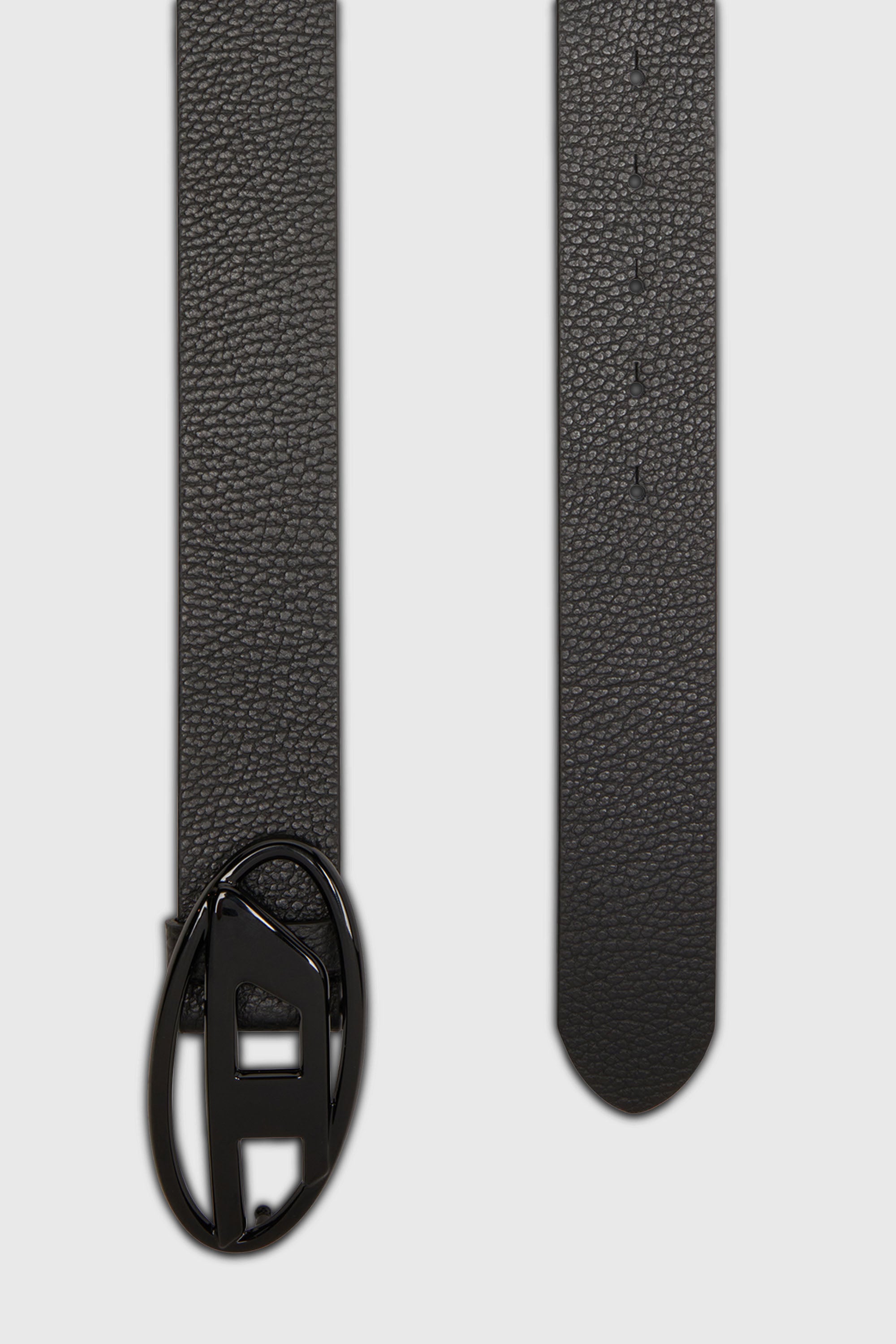 Diesel - B-1DR, Ceinture 4 cm en cuir  avec boucle &agrave; logo Oval D mate Mixte in Noir - 2