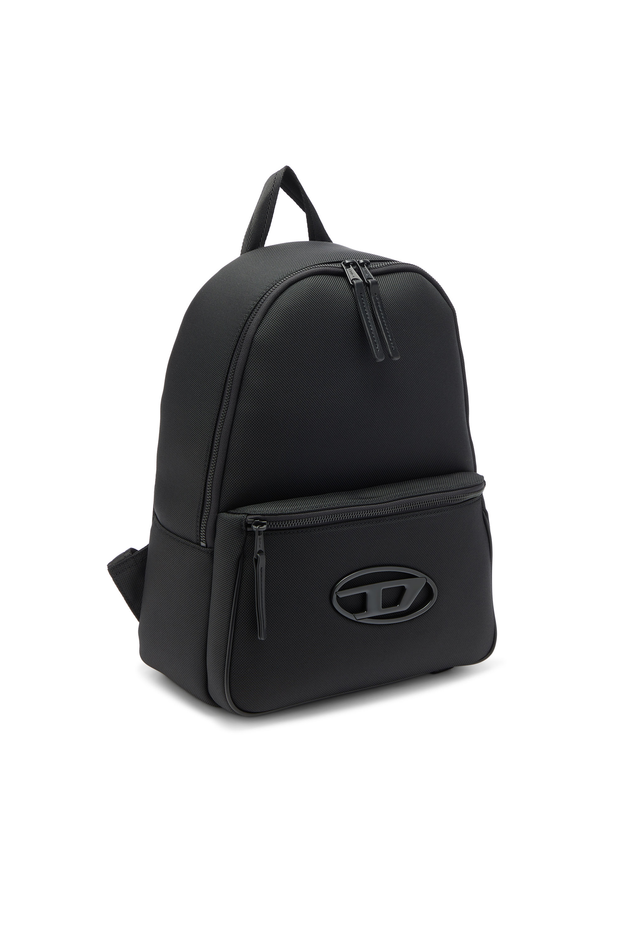 Diesel - HOLI-D BACKPACK M, Holi-D - Sac &agrave; dos en nylon avec logo Oval D Mixte in Noir - 5