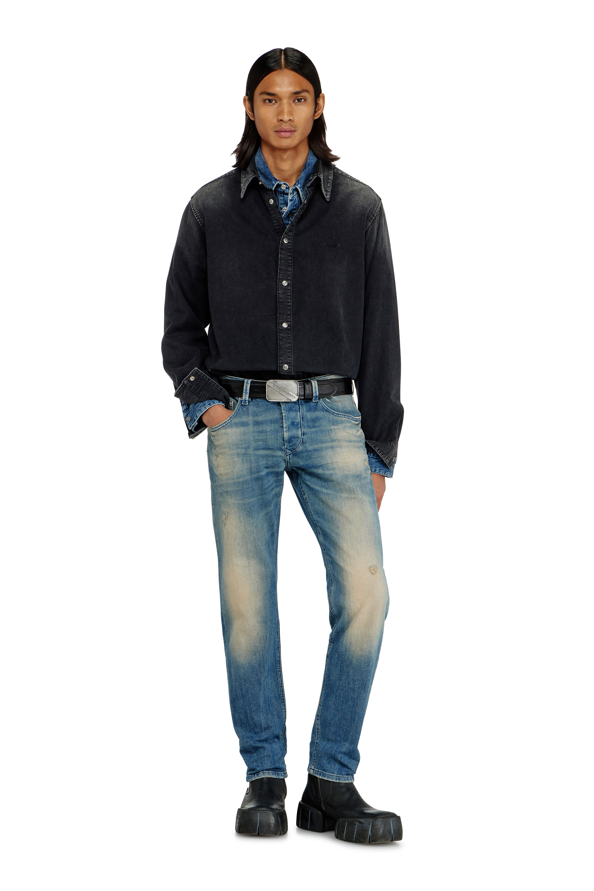 Diesel - Regular 2030 D-Krooley Joggjeans&reg; 068XU Homme, Bleu Fonc&eacute; - Image 2