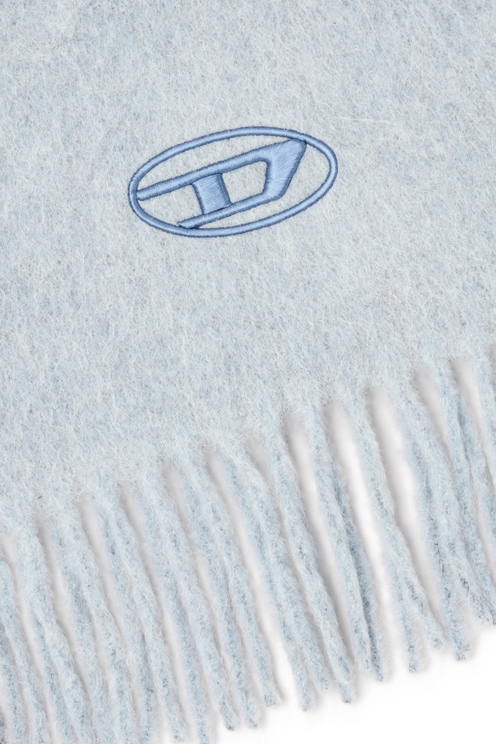 Diesel - S-OLID, Écharpe en mélange de laine avec rayures contrastées Homme in Bleu - 3