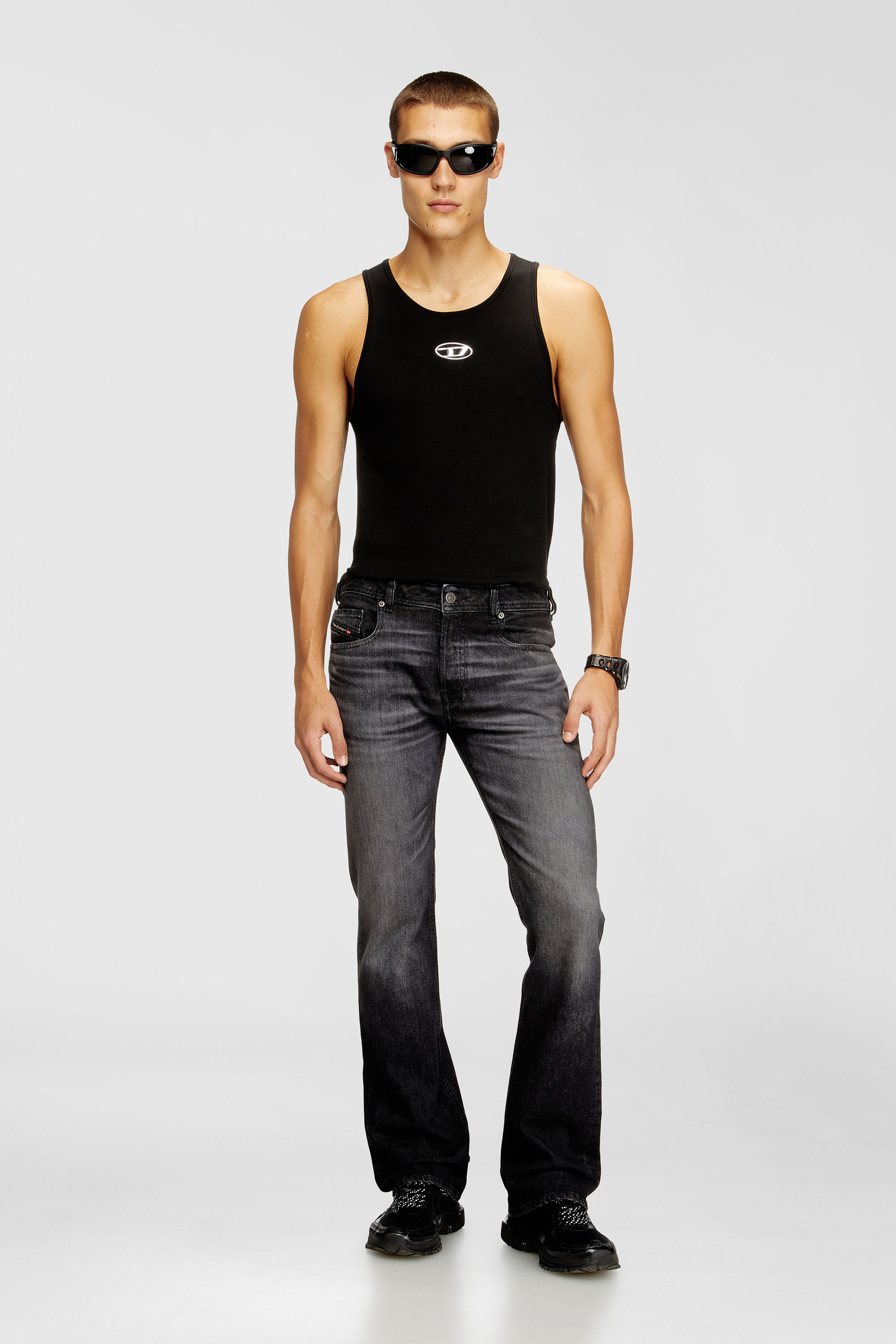 Diesel - Bootcut Jeans 2007 Zatiny 09N48 Homme, Noir/Gris fonc&eacute; - Image 1