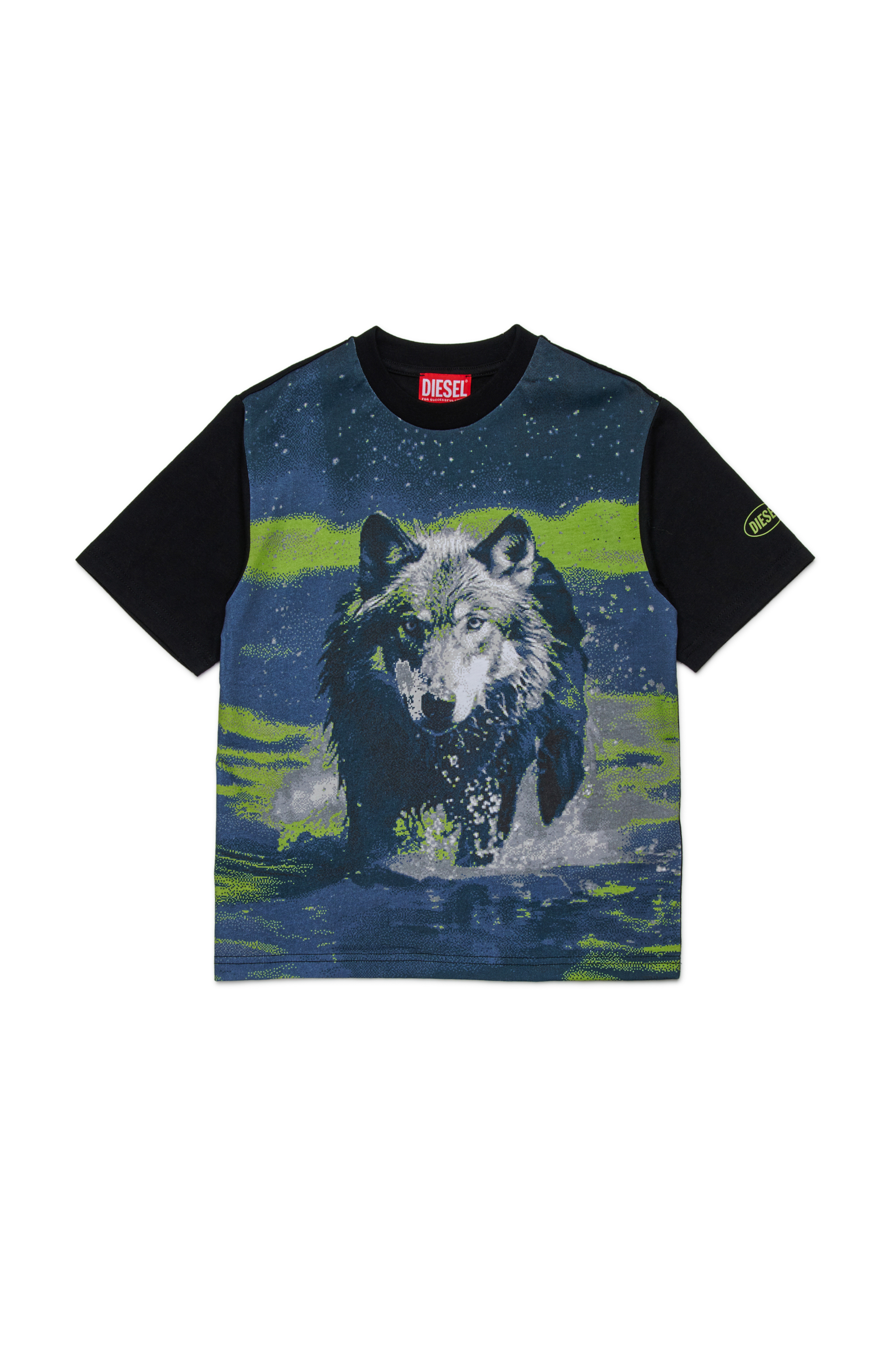 Diesel - TAZIO OVER, T-shirt en coton avec imprimé Homme in Noir - 1