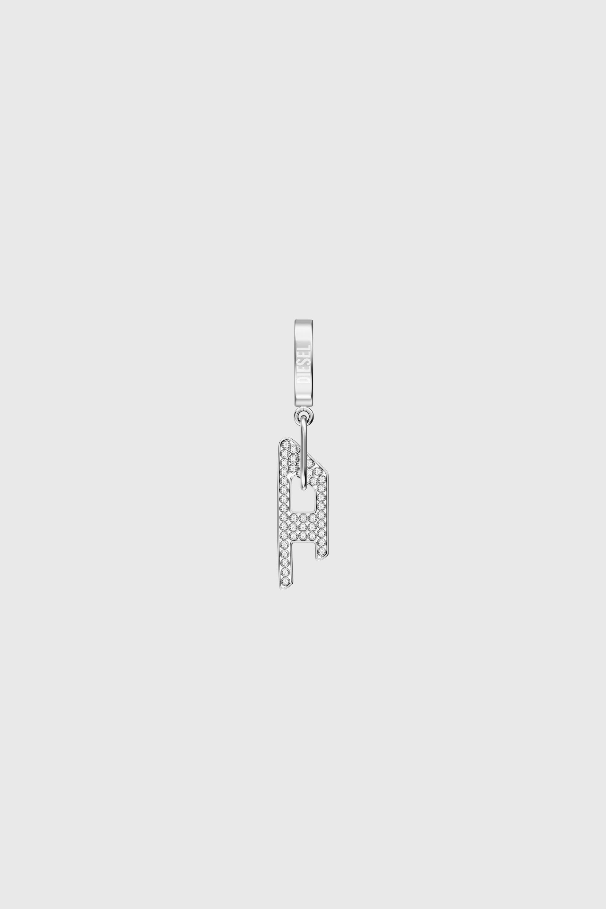 Diesel - DX1706040 JEWELLERY, Boucles d&rsquo;oreilles pendantes en acier inoxydable Mixte in Gris argent&eacute; - 2