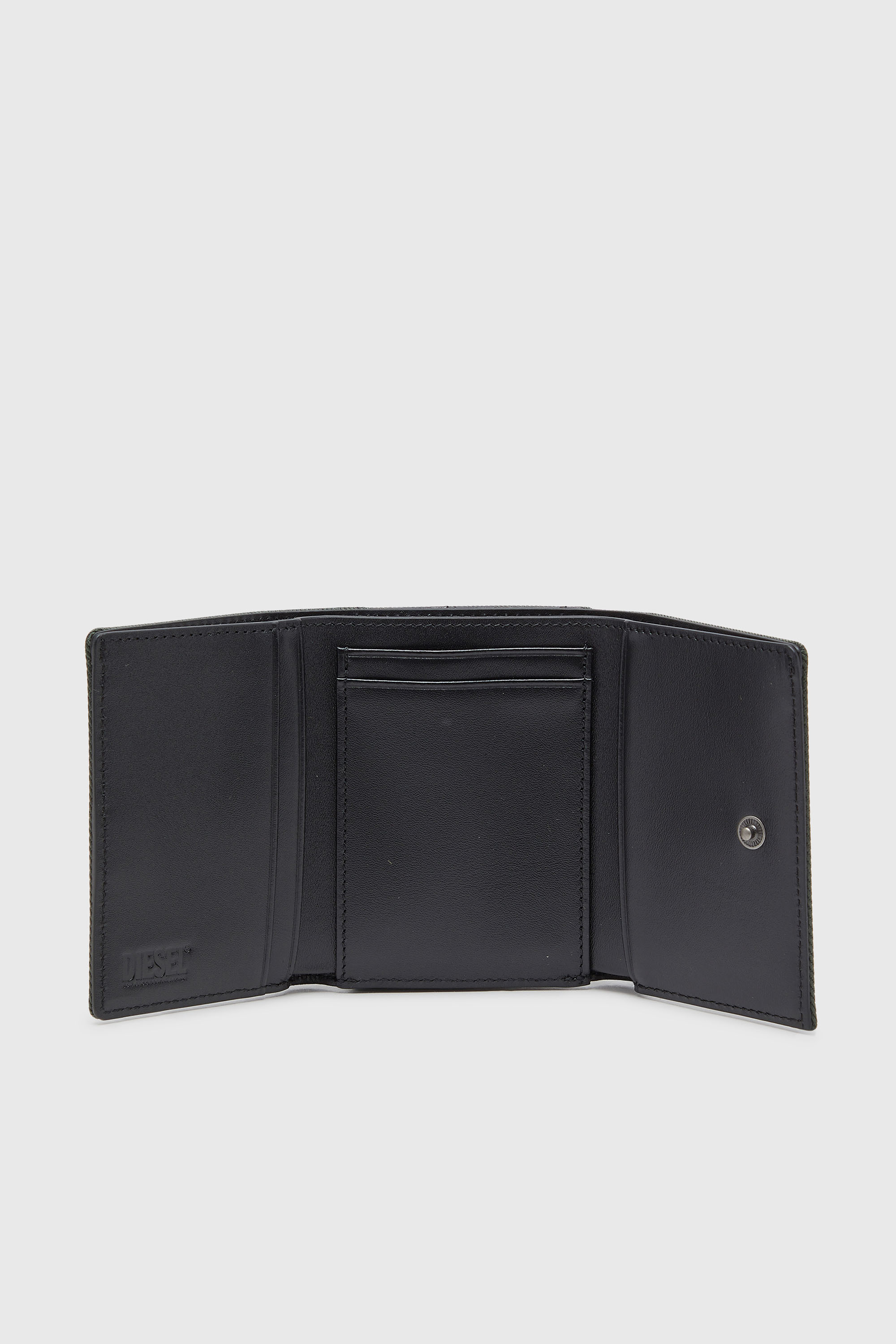 Diesel - D-PACK TRI FOLD COIN 3D, &Eacute;tui &agrave; pi&egrave;ces avec patch emboss&eacute; Homme in Vert - 3