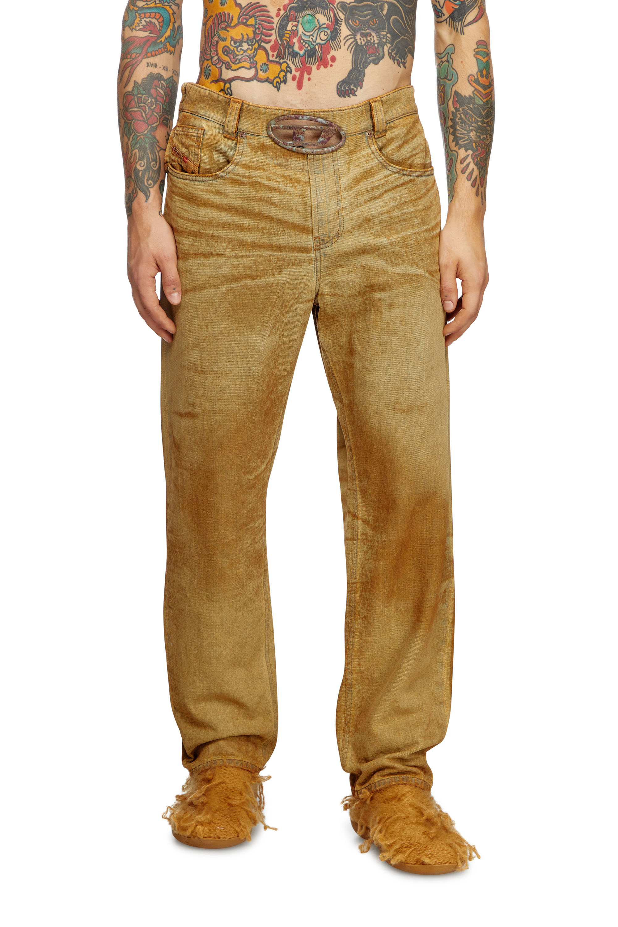 Diesel - Straight Jeans 2010 D-Macs 0AJET Homme, Marron Clair - Image 2