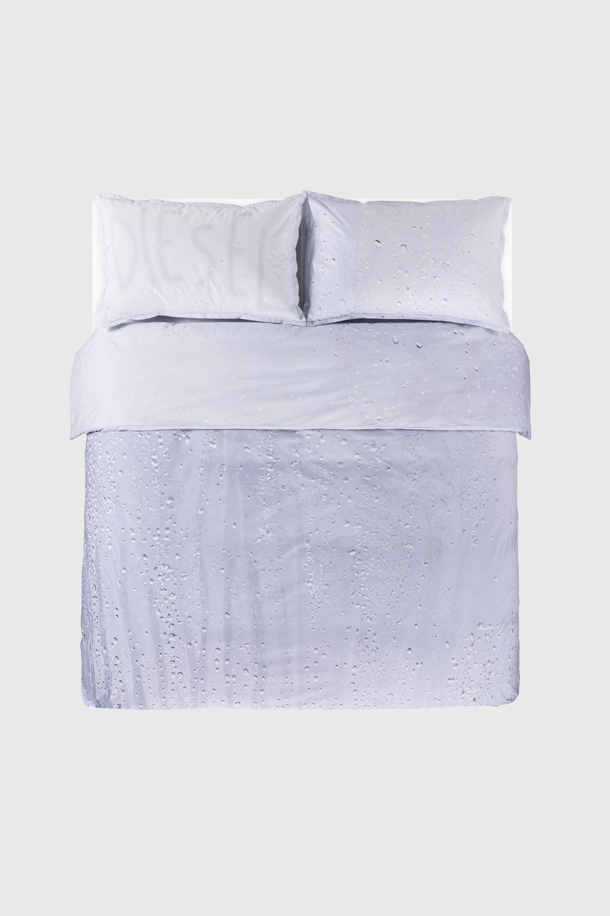Diesel - 1018097  WET PERCALE DUVET COVER SET, Parure de lit en percale pour lit queen size Mixte in Gris - 1