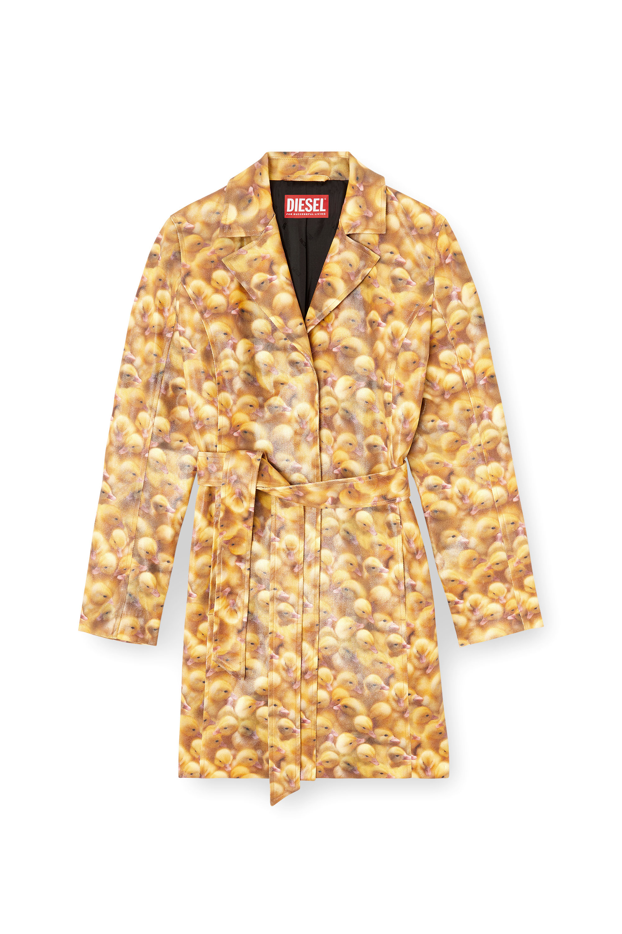 Diesel - G-OJI, Trench-coat à imprimé caneton Femme in Jaune - 3