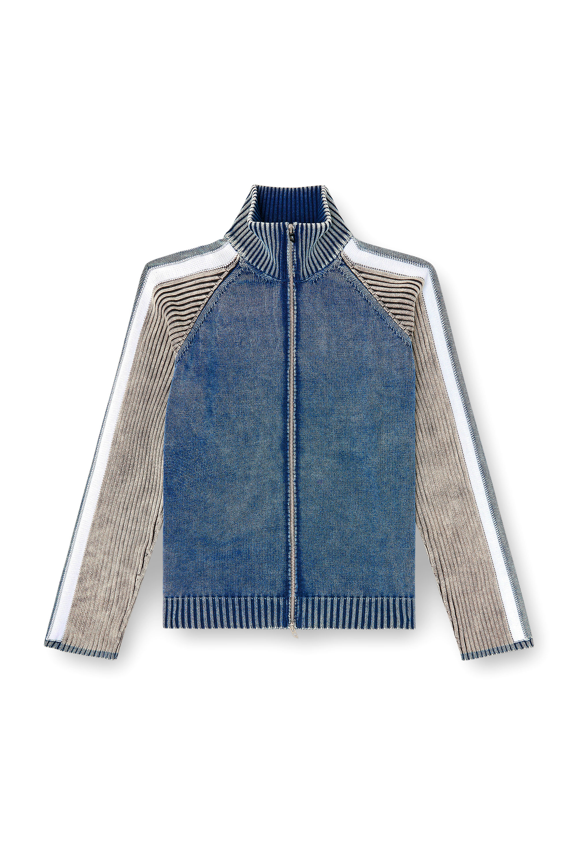 Diesel - K-HERONIMO, Cardigan zipp&eacute; avec bandes sportives Homme in ToBeDefined - 3