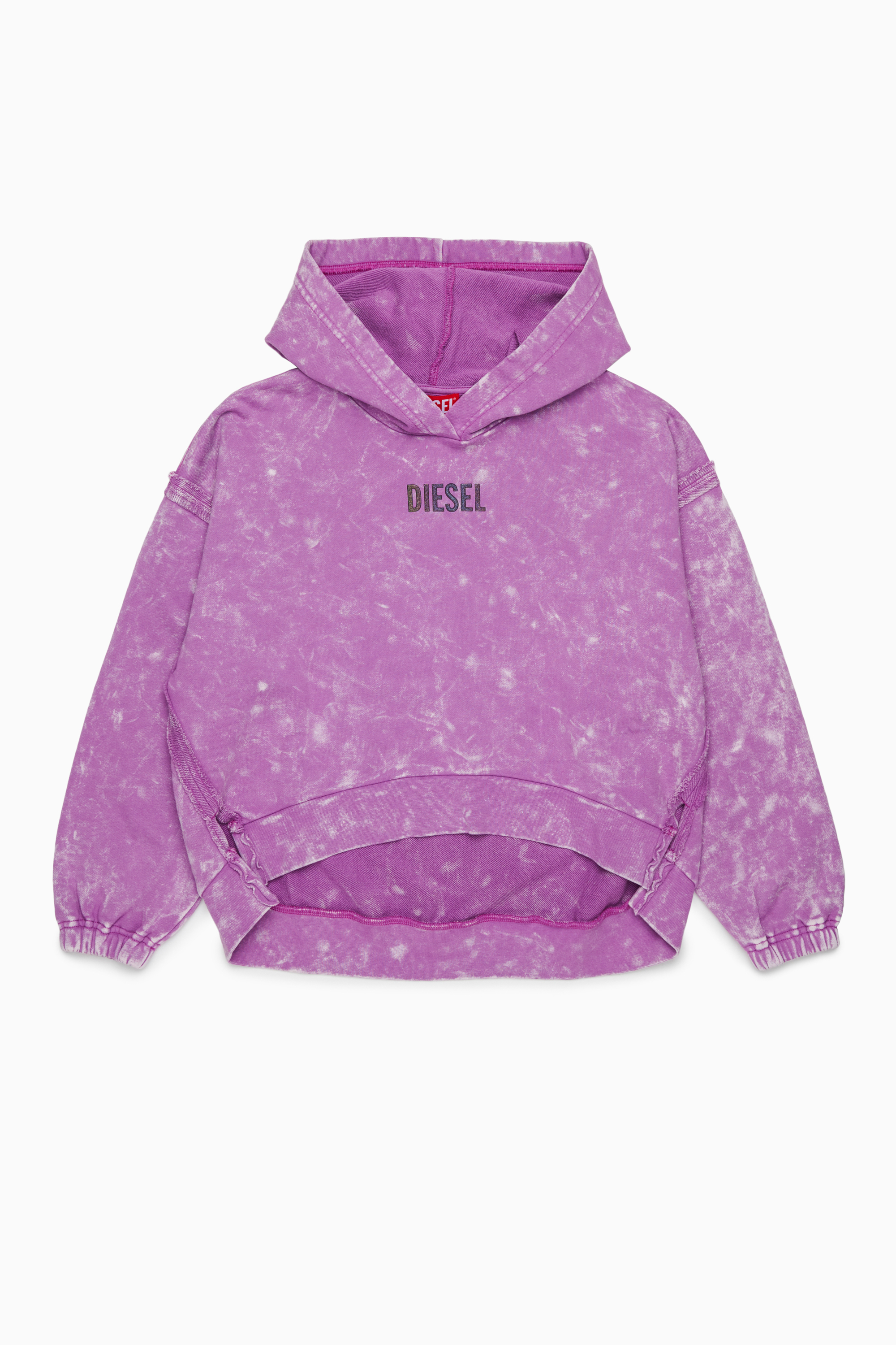 Diesel - SLOXY, Sweat &agrave; effet tie-dye avec logo arc-en-ciel Femme in Violet - 1