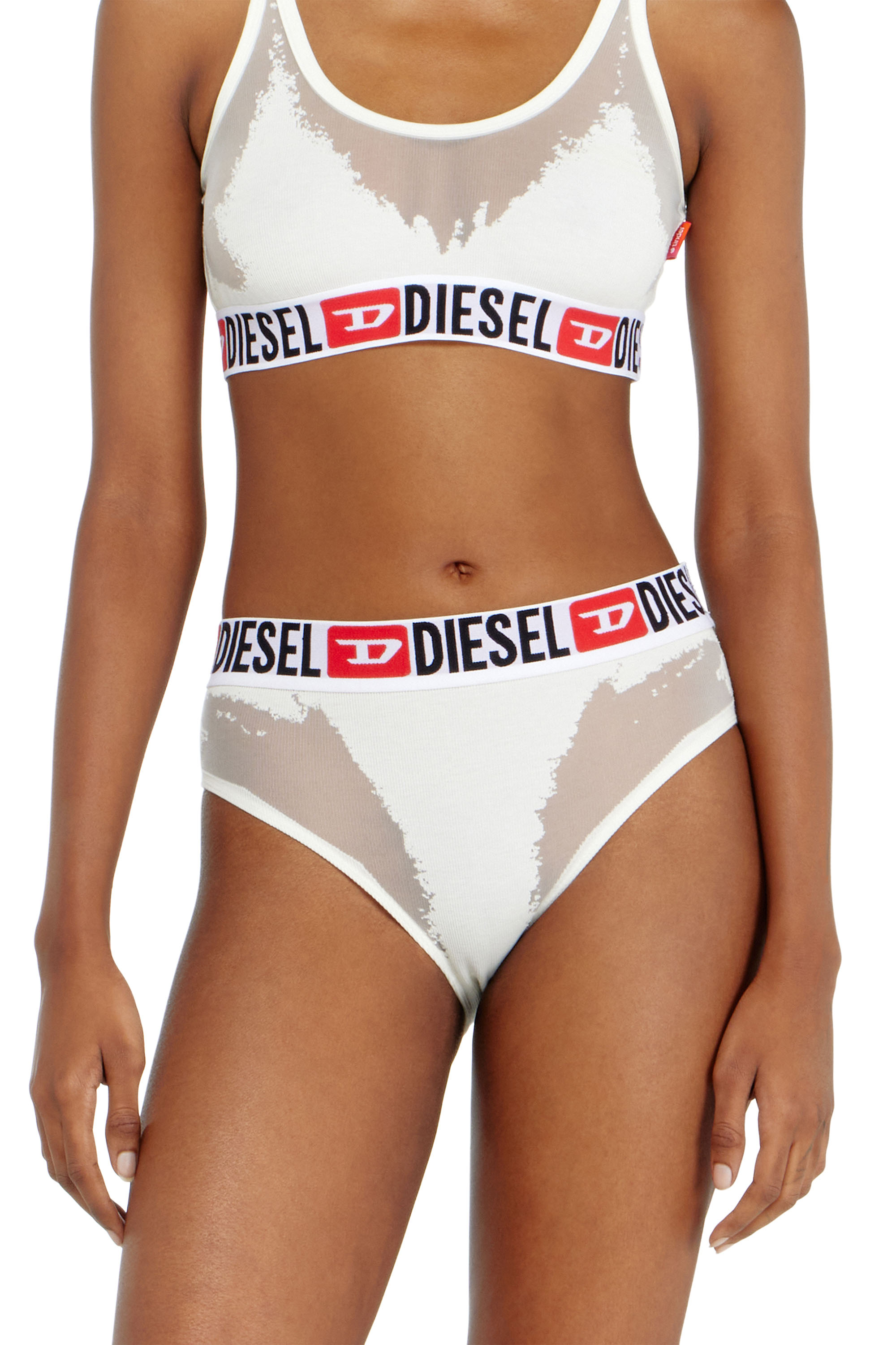 Diesel - PR-SAM-D-CORE, Culotte effet d&eacute;vor&eacute; transparent Femme in Blanc - 3