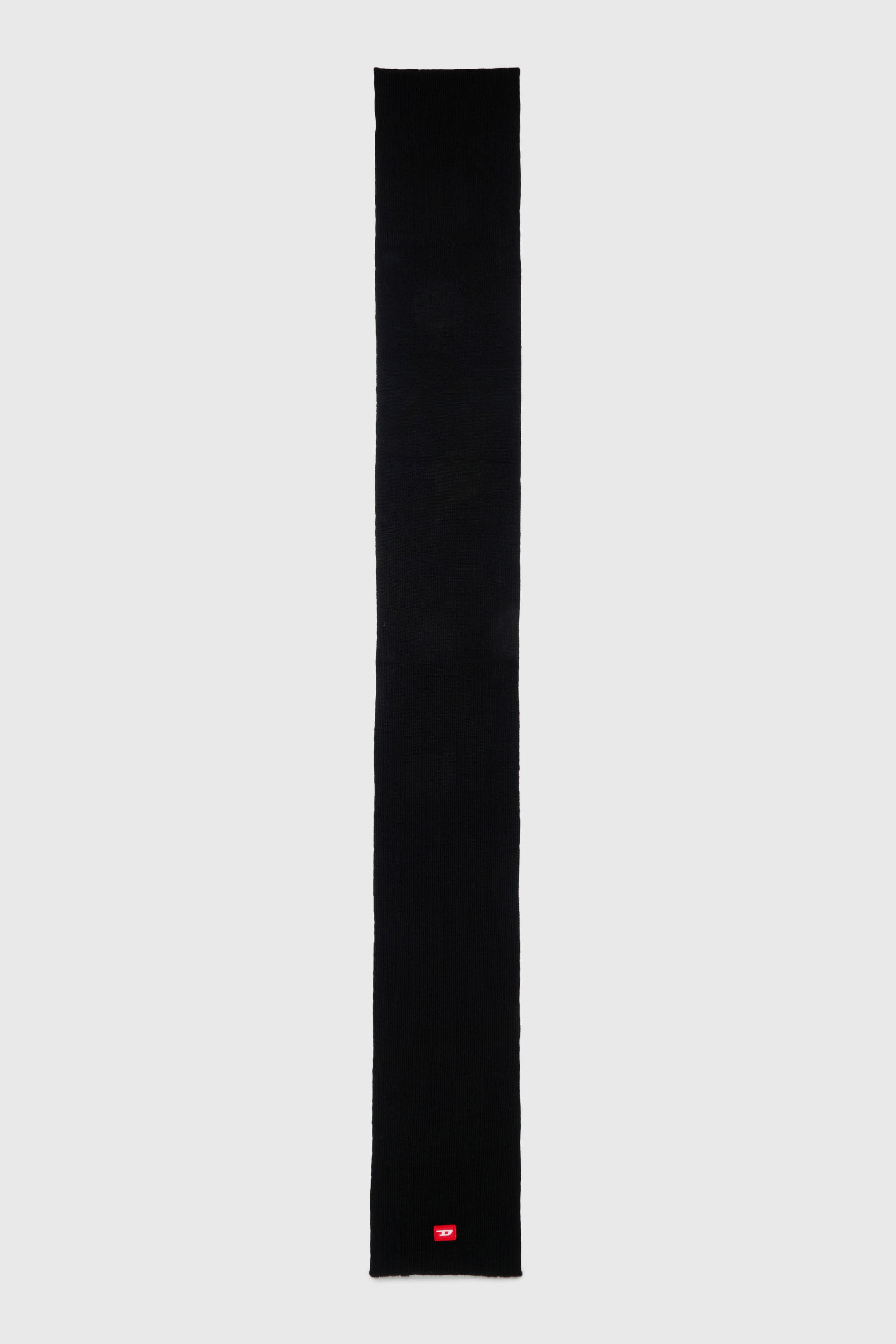 Diesel - RLOT, &Eacute;charpe en m&eacute;lange de laine avec patch logo D Mixte in Noir - 2