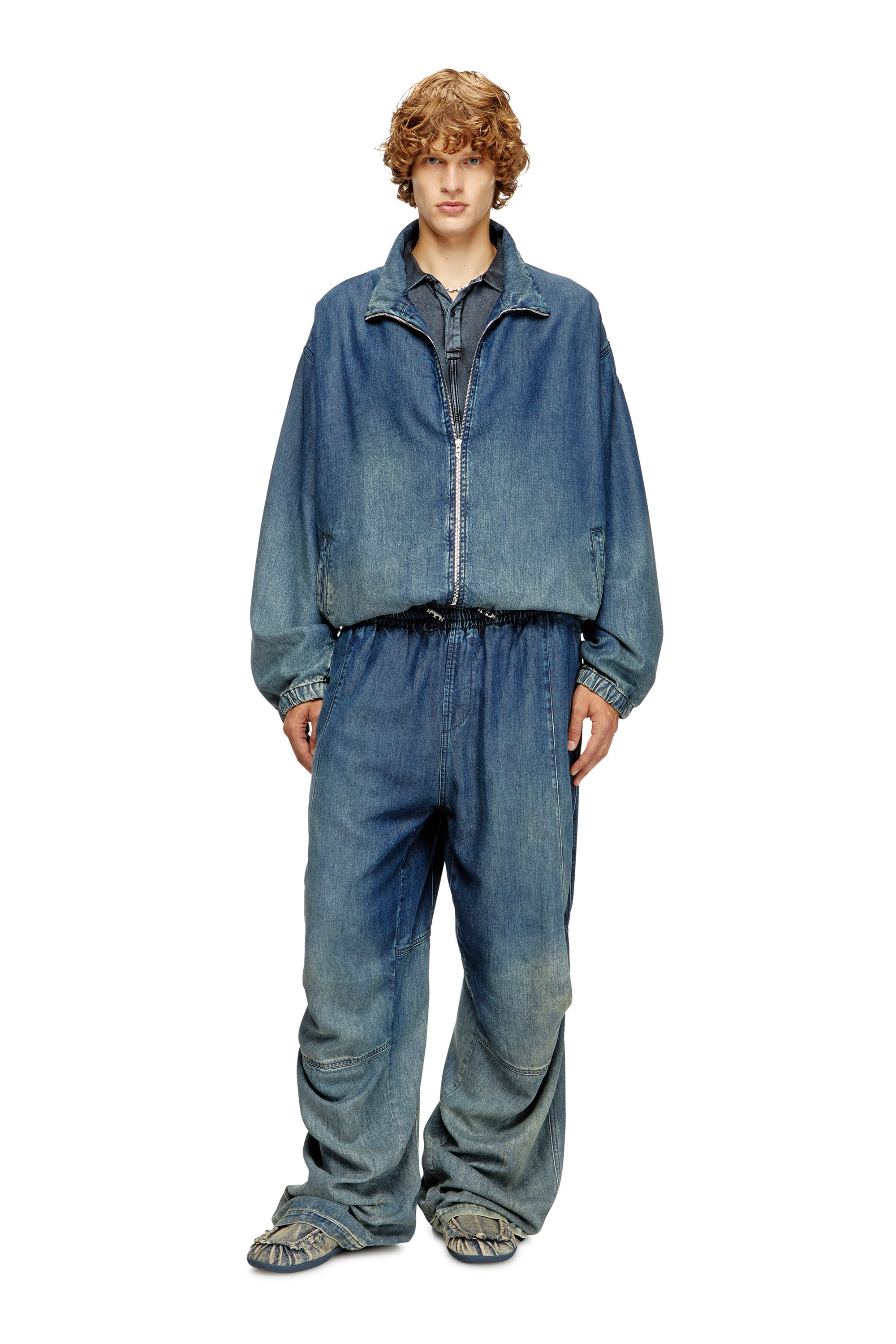 Diesel - Relaxed Jeans D-Pari 068TC Homme, Bleu Foncé - Image 2