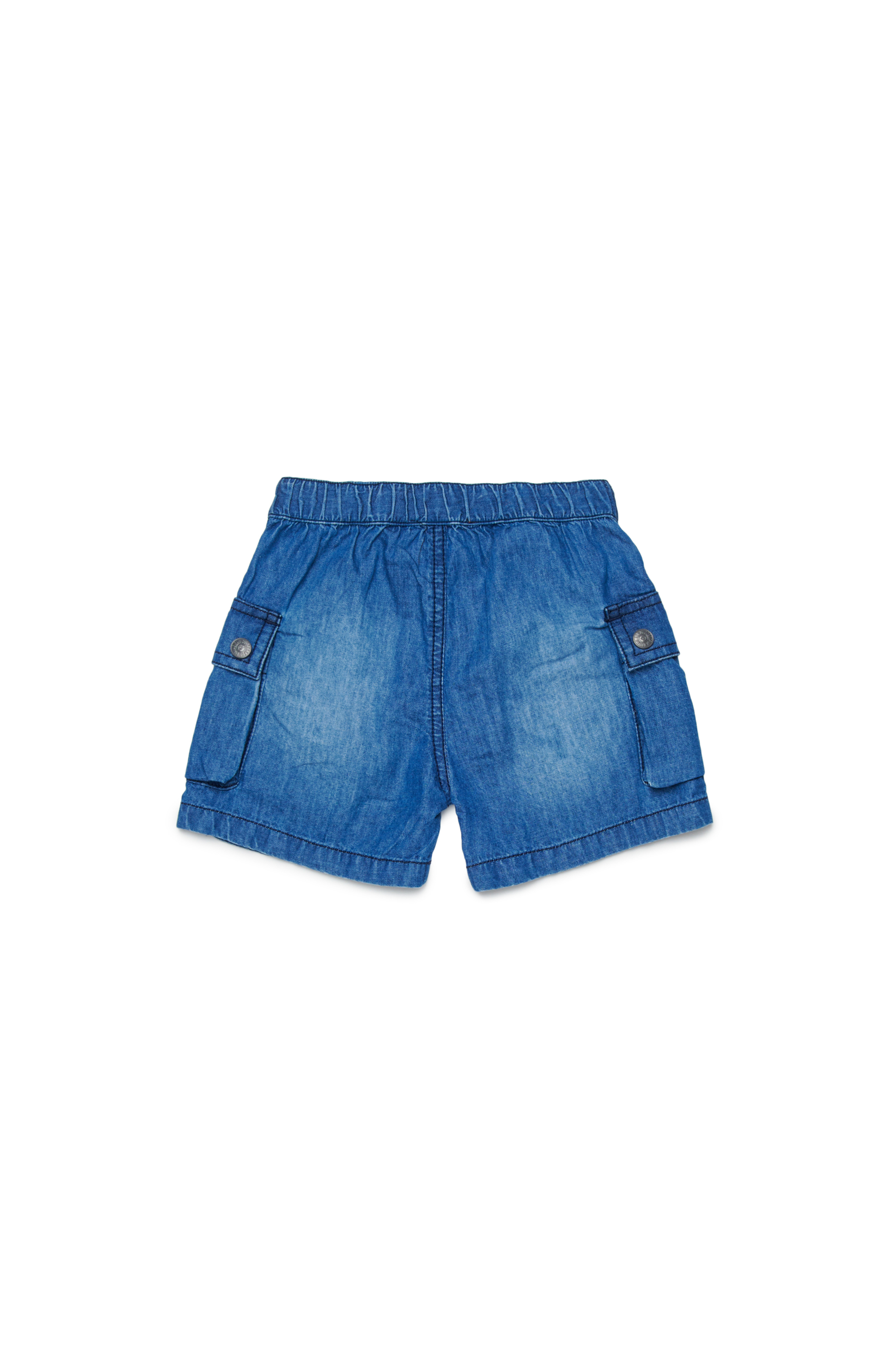 Diesel - PILYDSHORTB, Short en denim avec poches cargo Homme in Bleu - 2