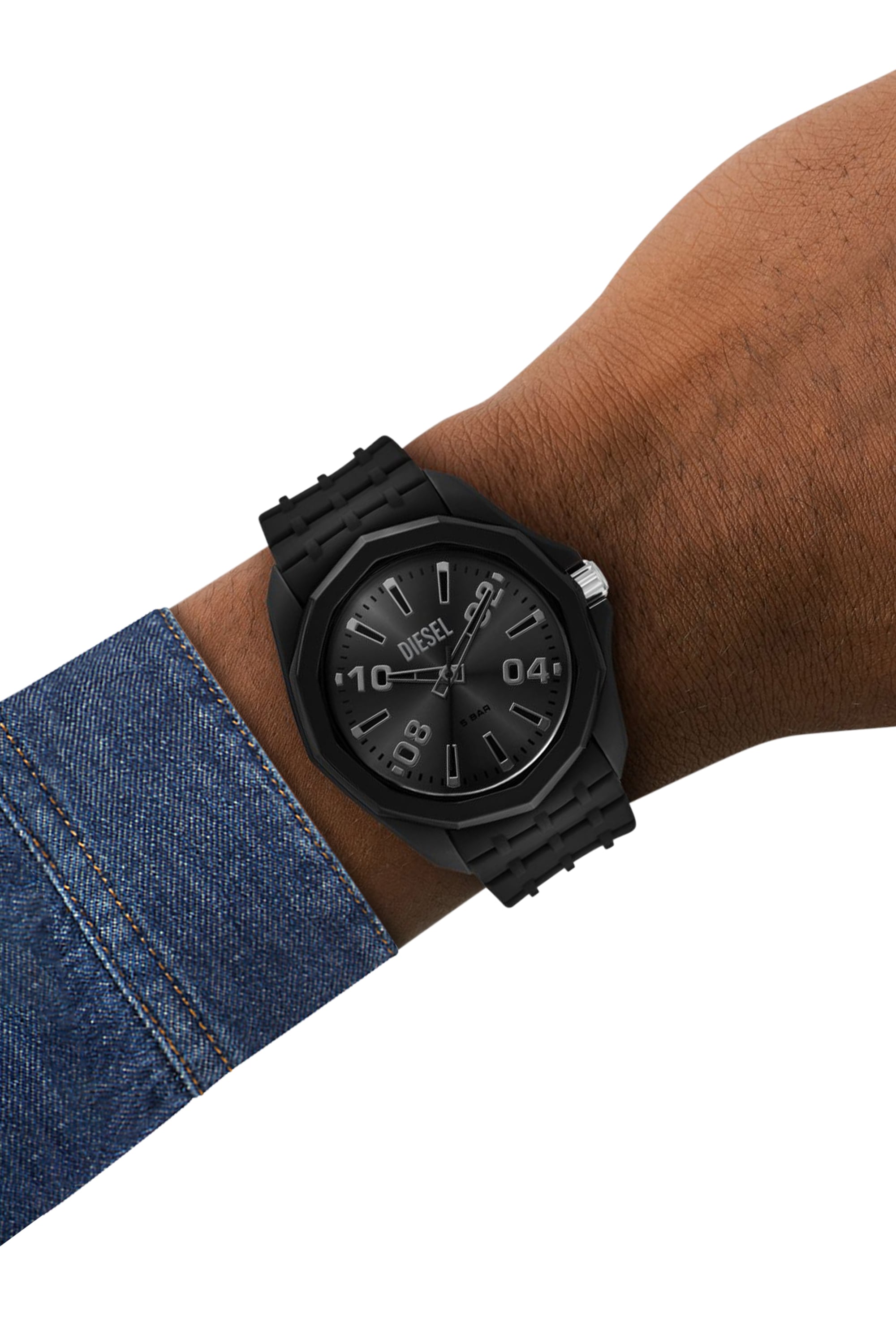 Diesel - DZ2243 WATCH, Montre Stinger en silicone noir Homme in Noir - 4