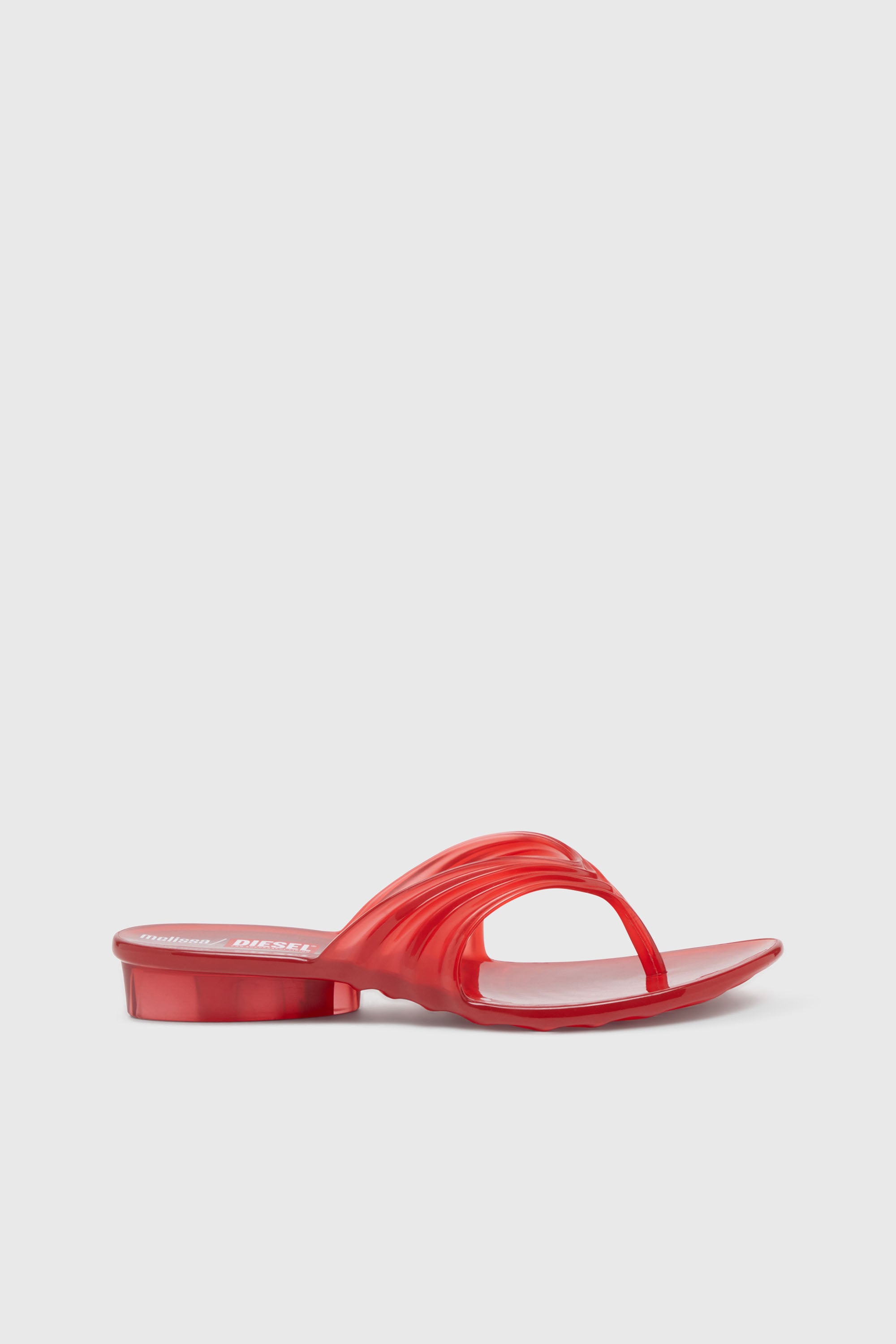 Diesel - MELISSA QUANTUM THONG, Tong sculpturale en Melflex&reg; Femme in Rouge - 1