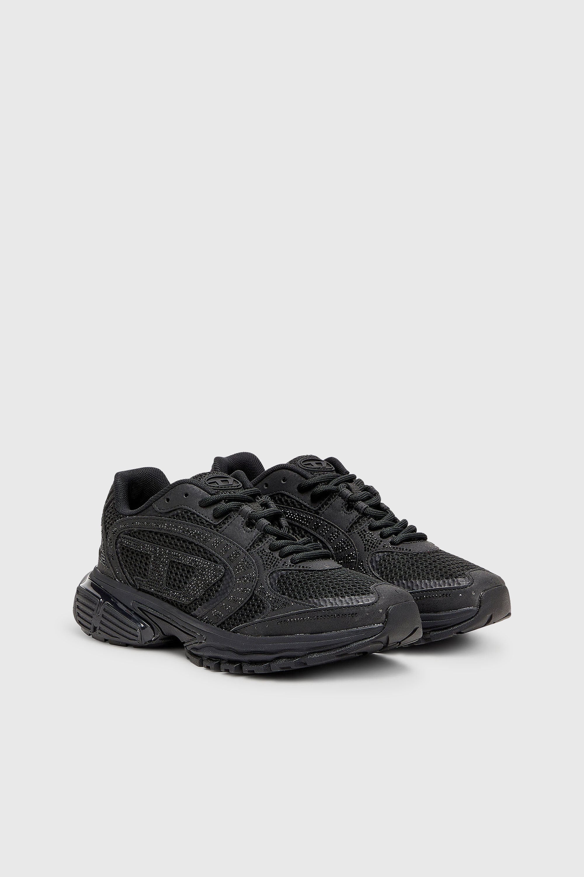 Diesel - S-PRO-V-DENSE LOW W, S-Pro-V-Dense - Sneakers en mesh avec cristaux Femme in Noir - 2