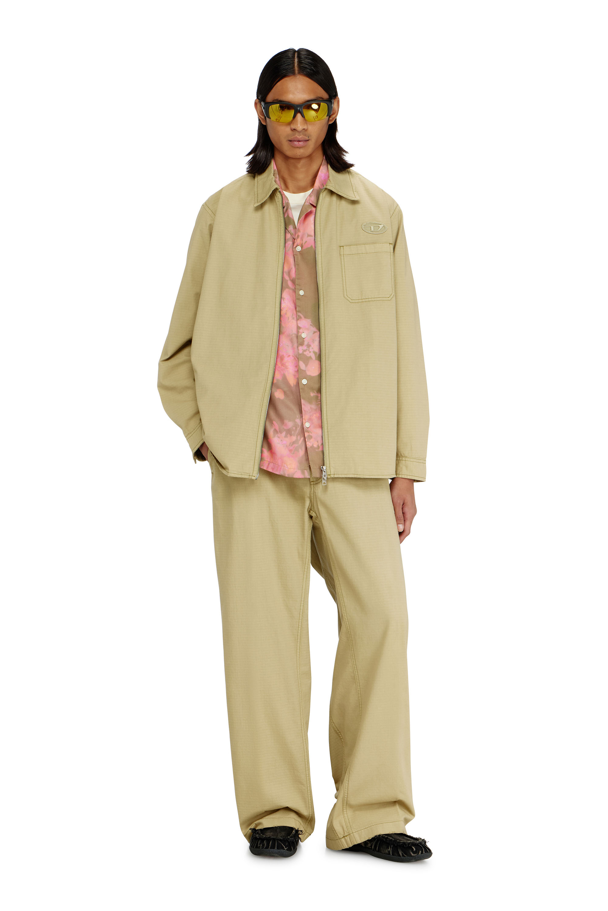 Diesel - S-ALIAS-ZIP, Chemise en ripstop avec fermeture zipp&eacute;e Homme in ToBeDefined - 2