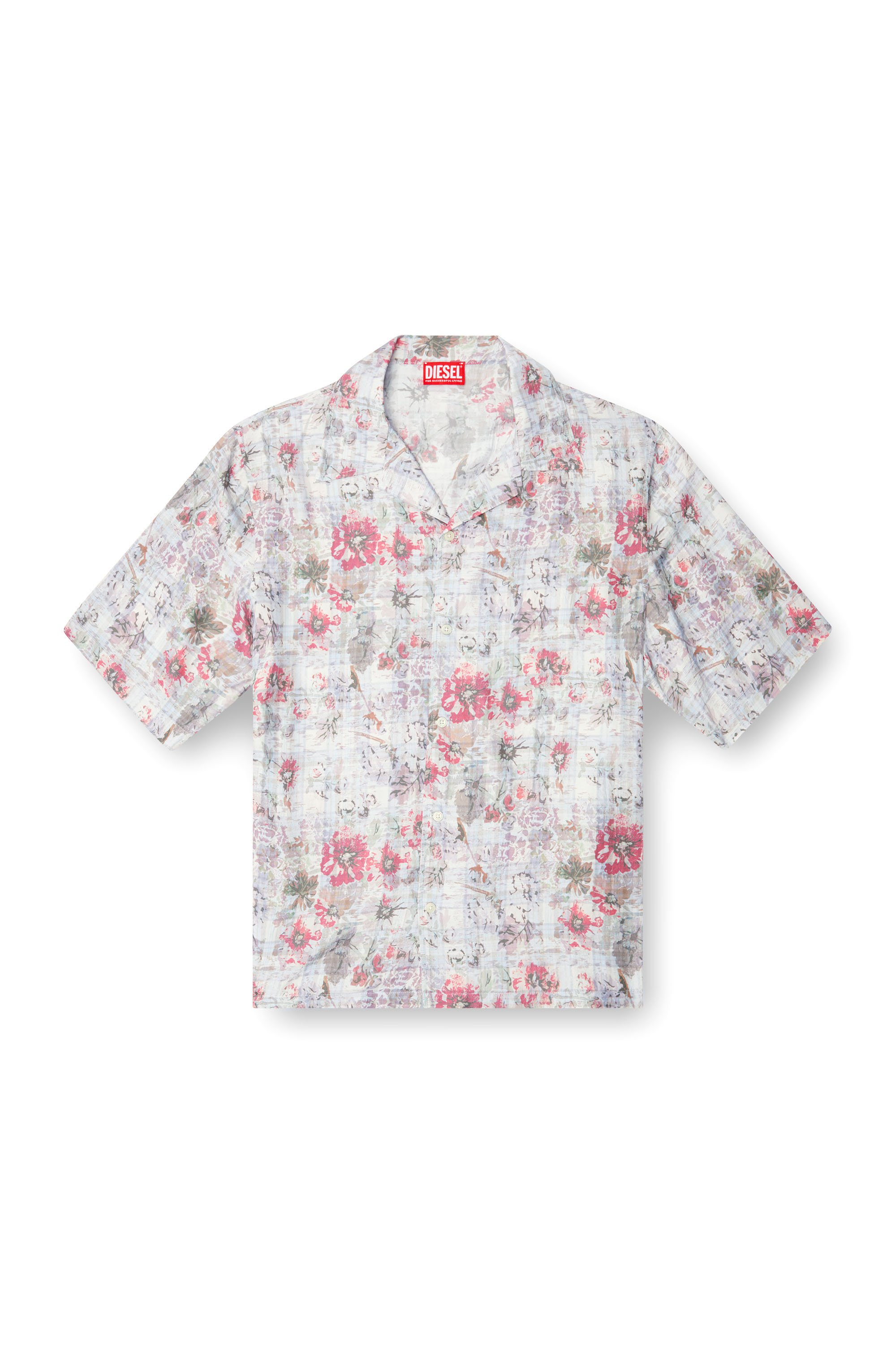 Diesel - S-LEYS, Chemise bowling avec imprimé floral Homme in Polychrome - 3