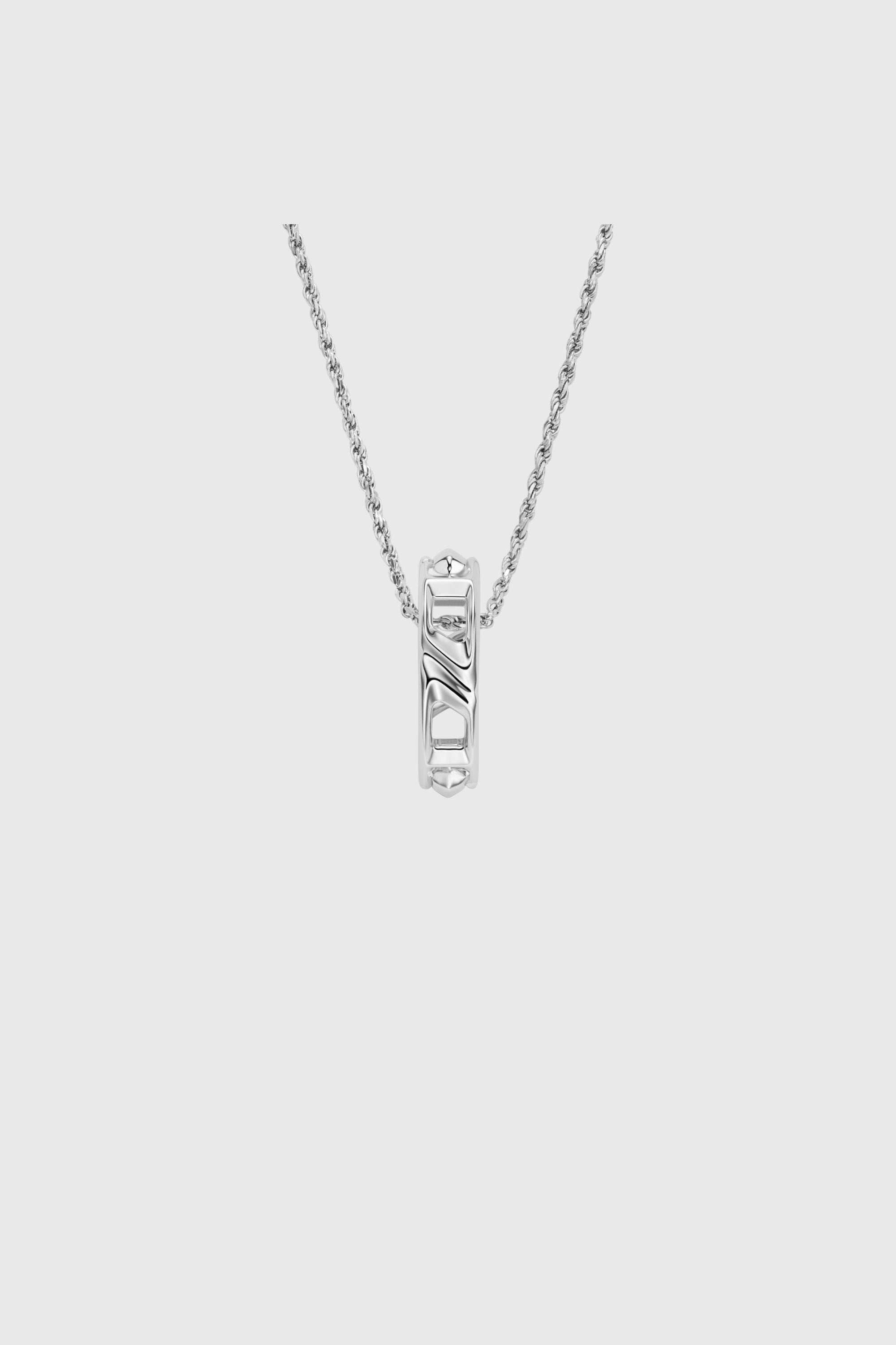 Diesel - DL1367040 STERLING SILVER JEWEL, Collier pendentif en argent sterling Mixte in Gris argent&eacute; - 2