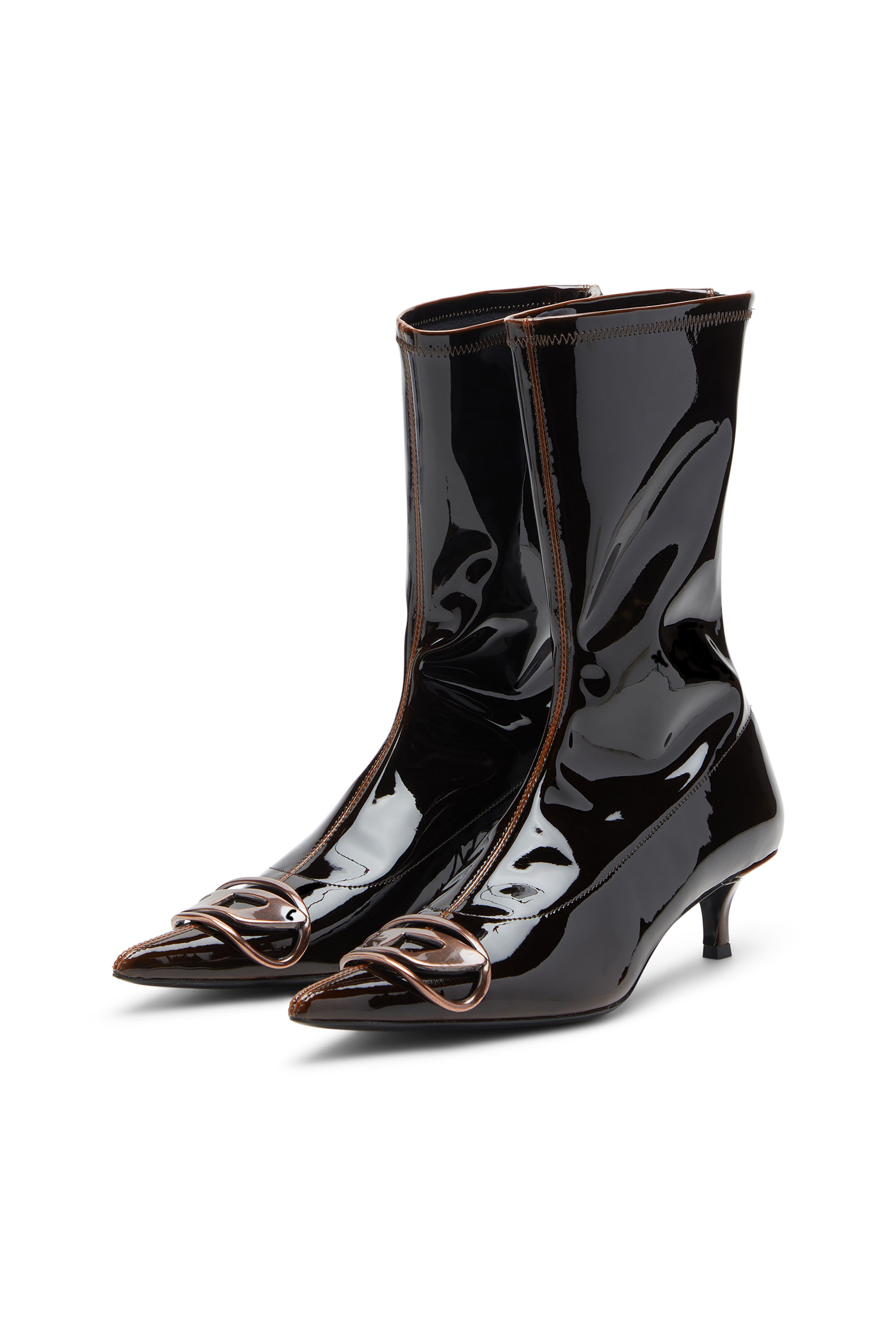 D-VENUS KITTIE BT, Bleu/Marron Diesel - D-VENUS KITTIE BT, D-Venus-Bottines en PU liquide Femme in Polychrome - 7