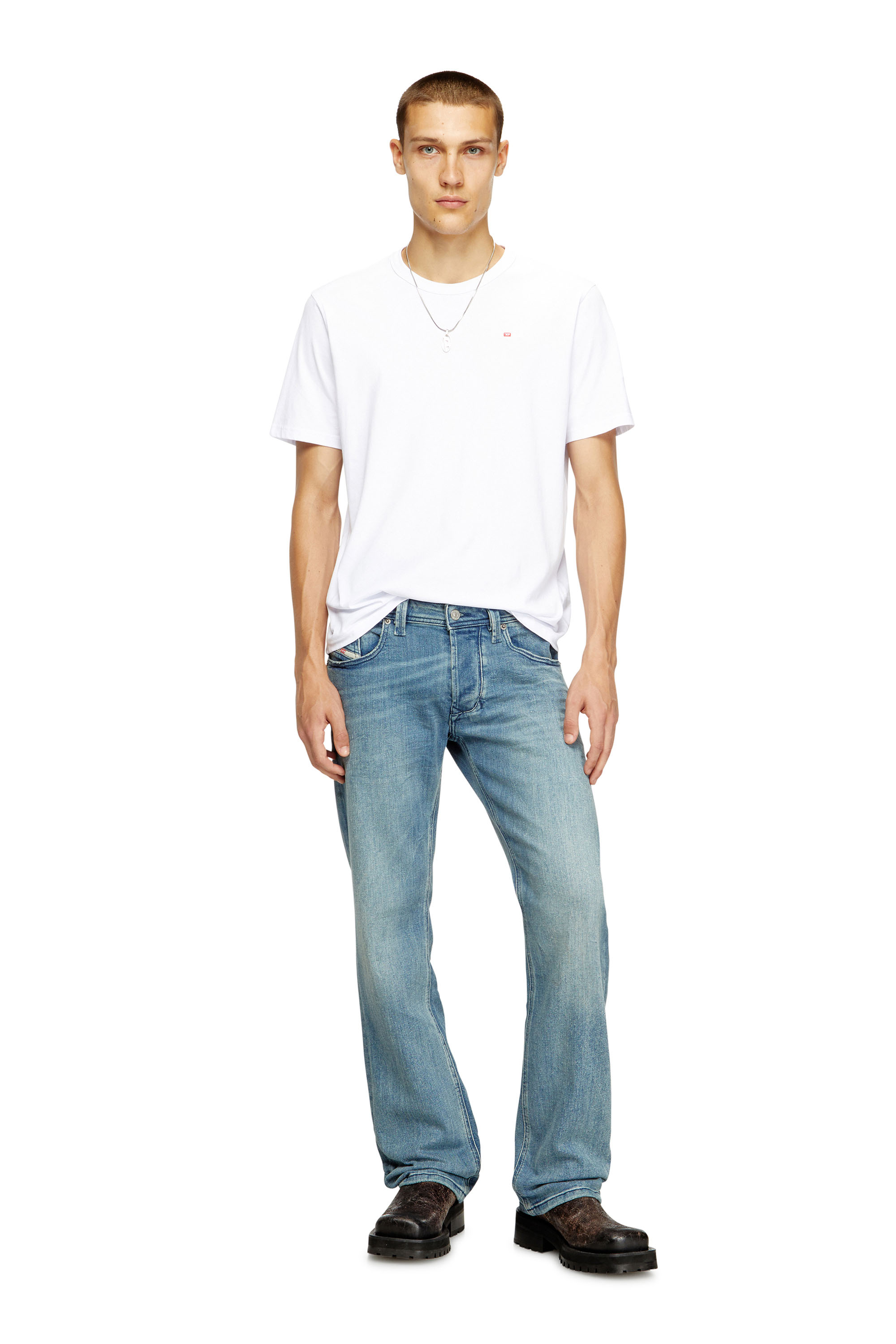 Diesel - T-ADJUST-MICRODIV, T-shirt avec logo micro-brodé Mixte in Blanc - 2