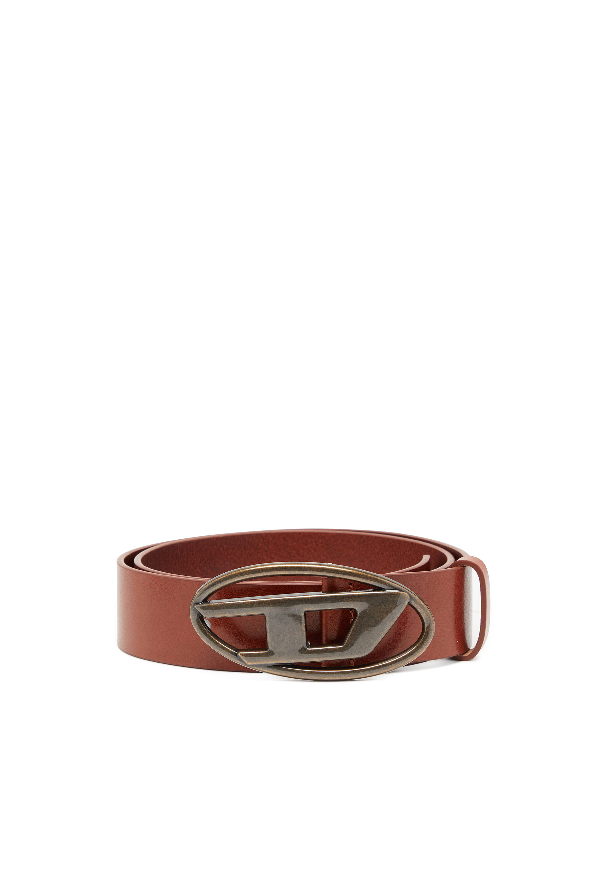 Diesel - B-1DR, Ceinture 3.9 cm en cuir avec boucle D Homme in Marron - 1