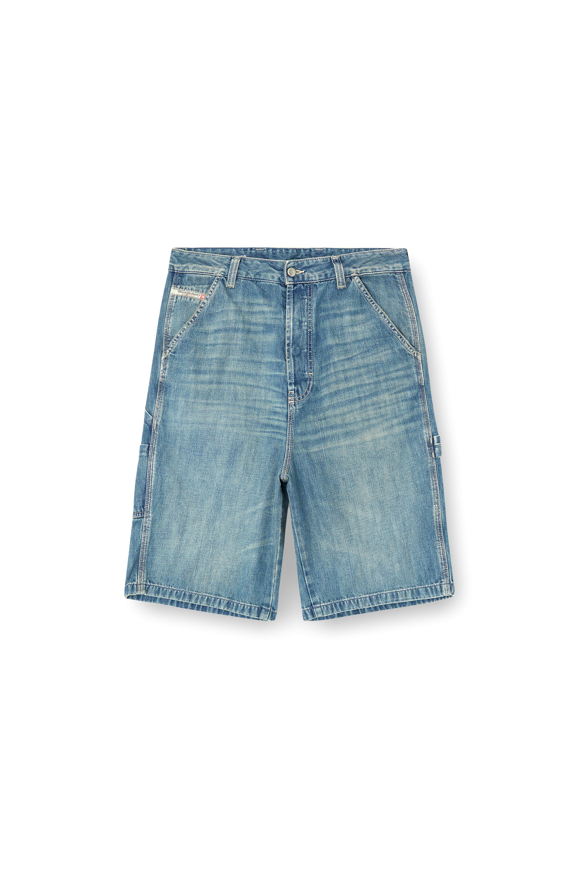 Diesel - D-LIVERY-W-SHORT, Short en denim de style utilitaire Homme in Bleu - 2