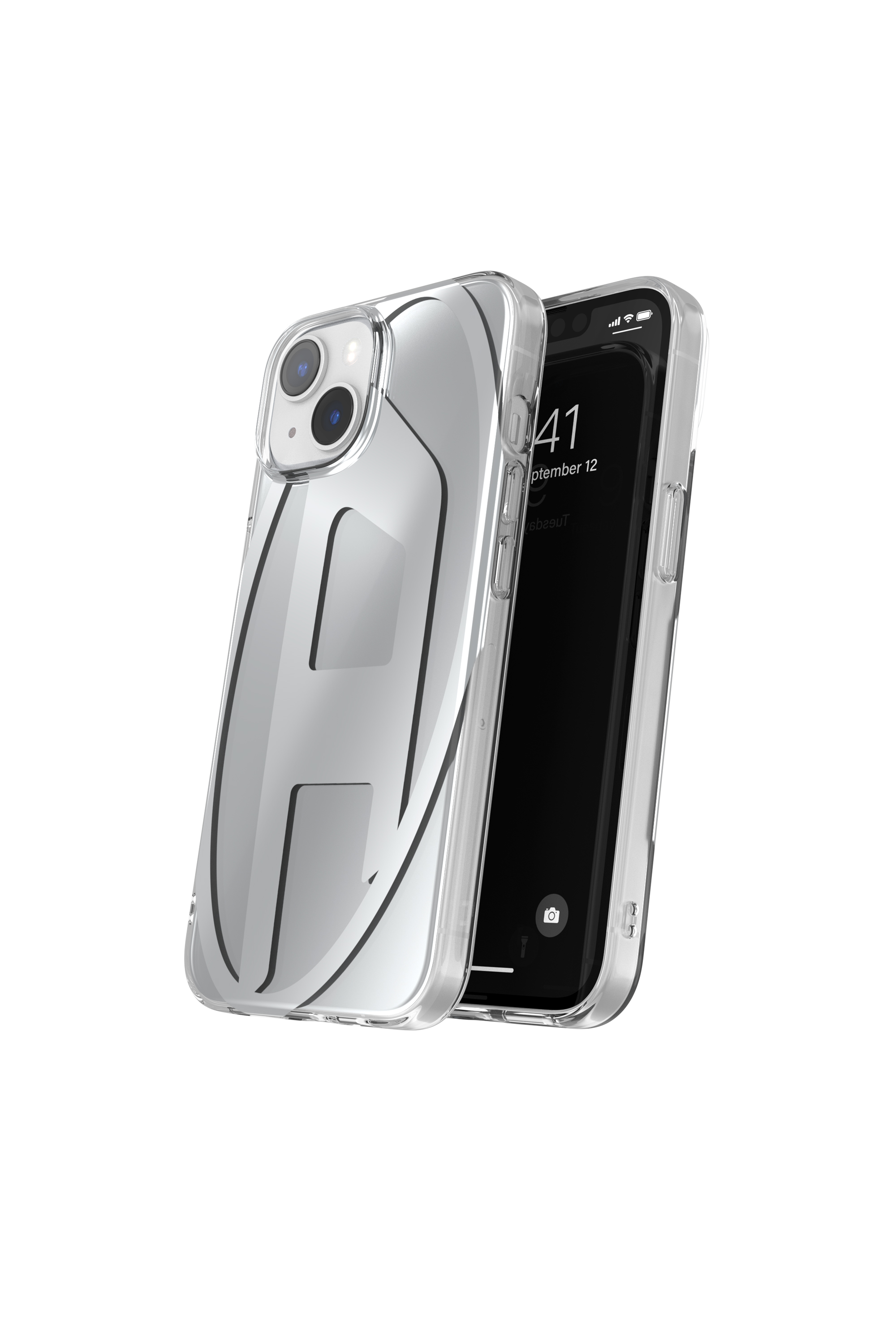 Diesel - 54094 MOULDED CASE, Coque Oval D iPhone 13/iPhone 14 Mixte in Gris argenté - 3