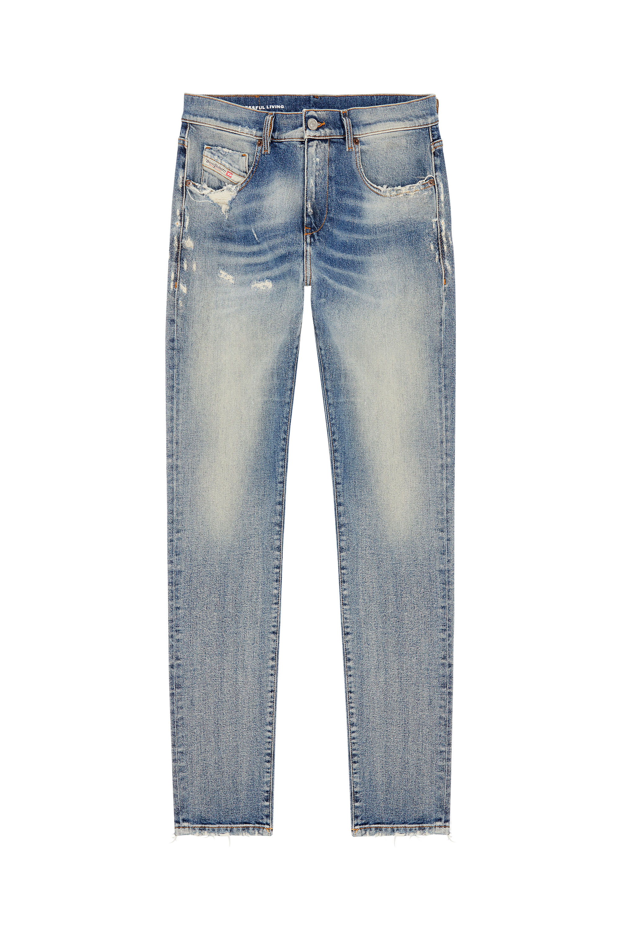 Diesel - 2019 D-Strukt 007Q3 Slim Jeans, Bleu Clair - Image 5