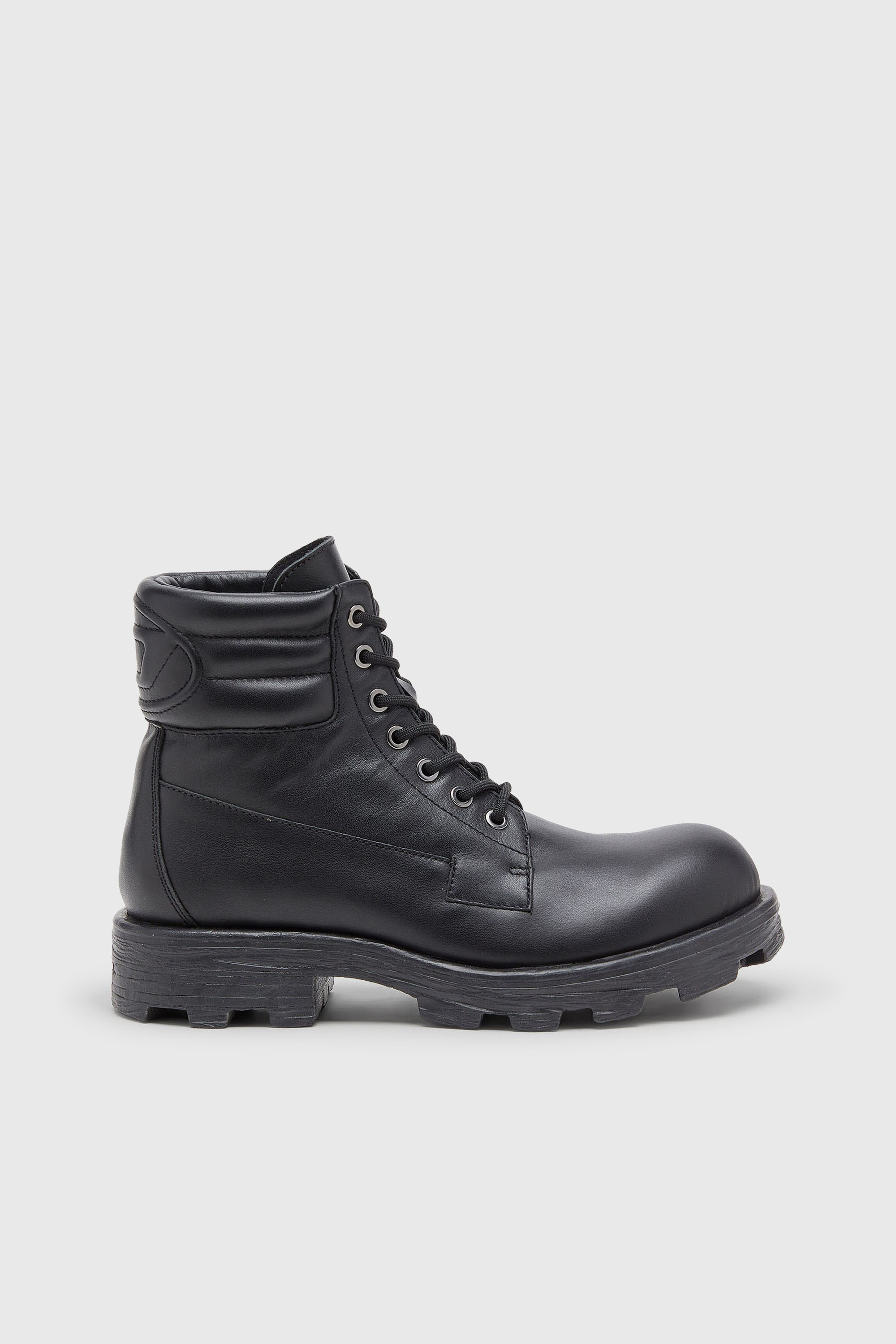 Diesel - D-HAMMER LACE UP, Man's D-Hammer - Combat boots in leather in Black - 1